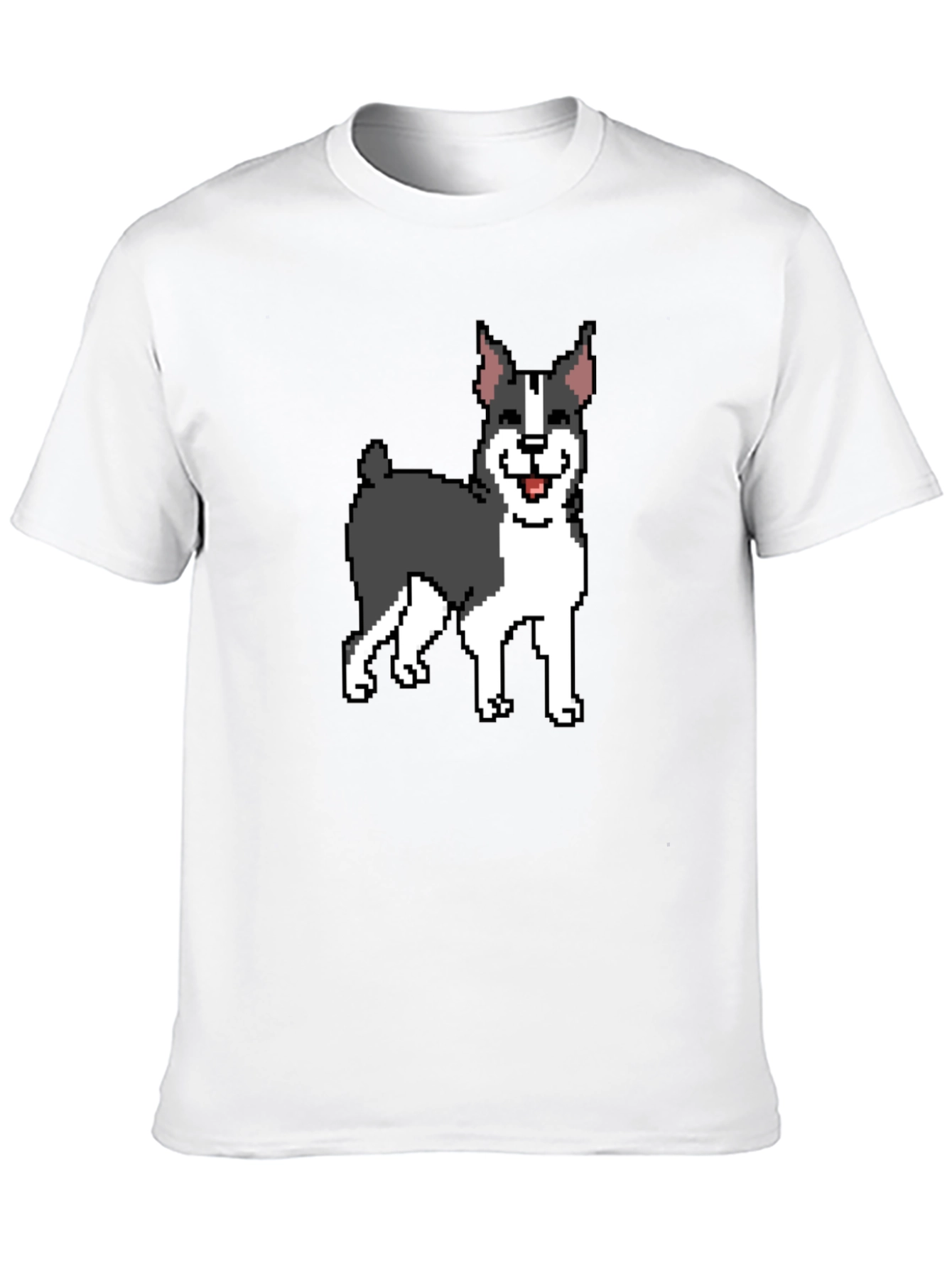 Pixel Art Boston Terrier Graphic Tee