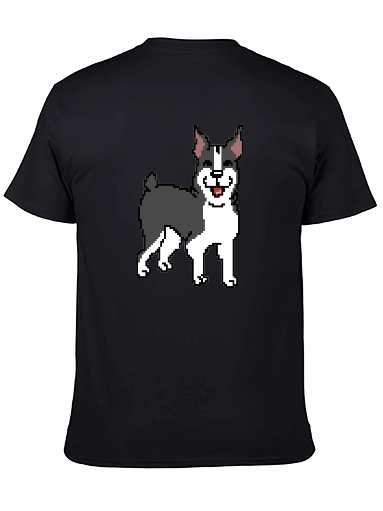 Pixel Art Boston Terrier Graphic Tee
