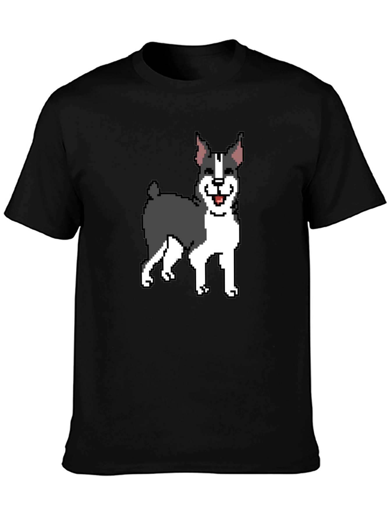 Pixel Art Boston Terrier Graphic Tee