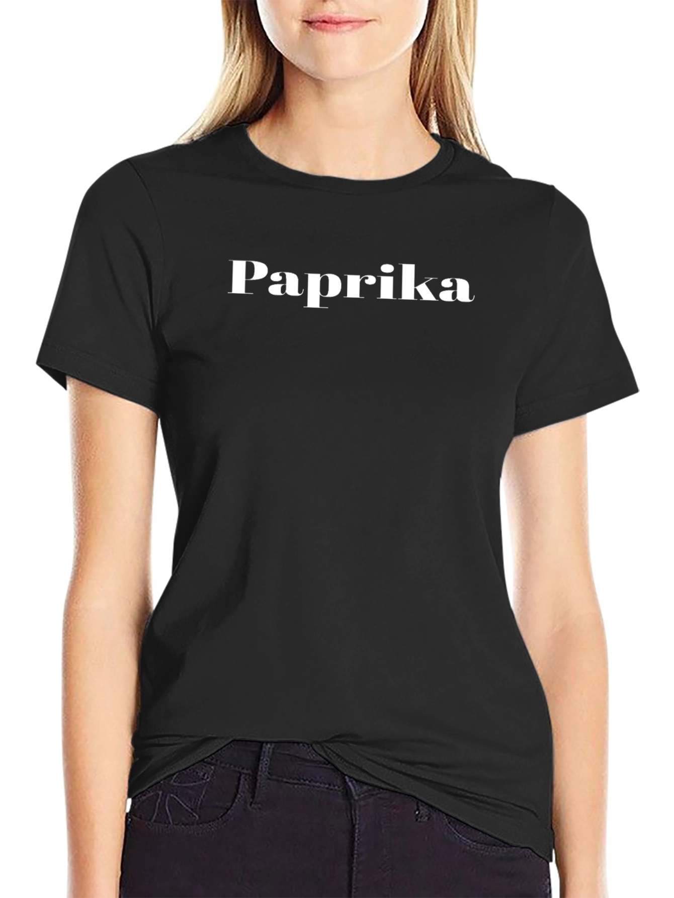 Paprika Graphic Tee - Stylish Black Cotton T-Shirt