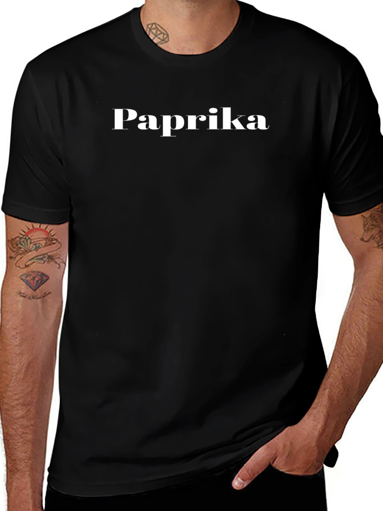 Paprika Graphic Tee - Stylish Black Cotton T-Shirt