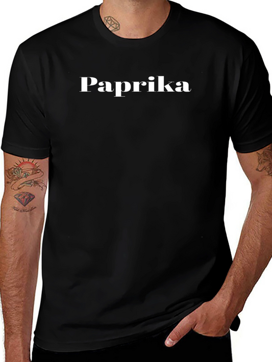 Paprika Graphic Tee - Stylish Black Cotton T-Shirt