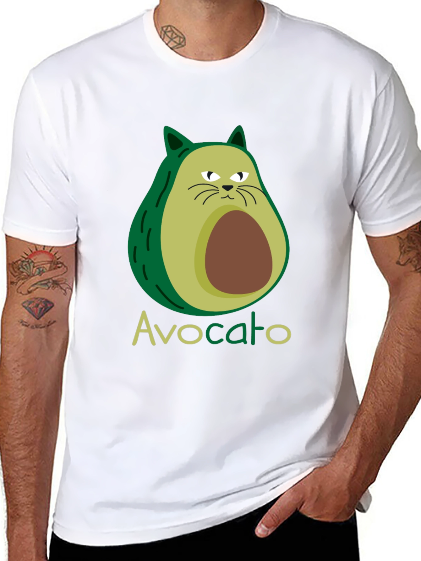 Avocato Funny Cat Avocado Pun T-Shirt