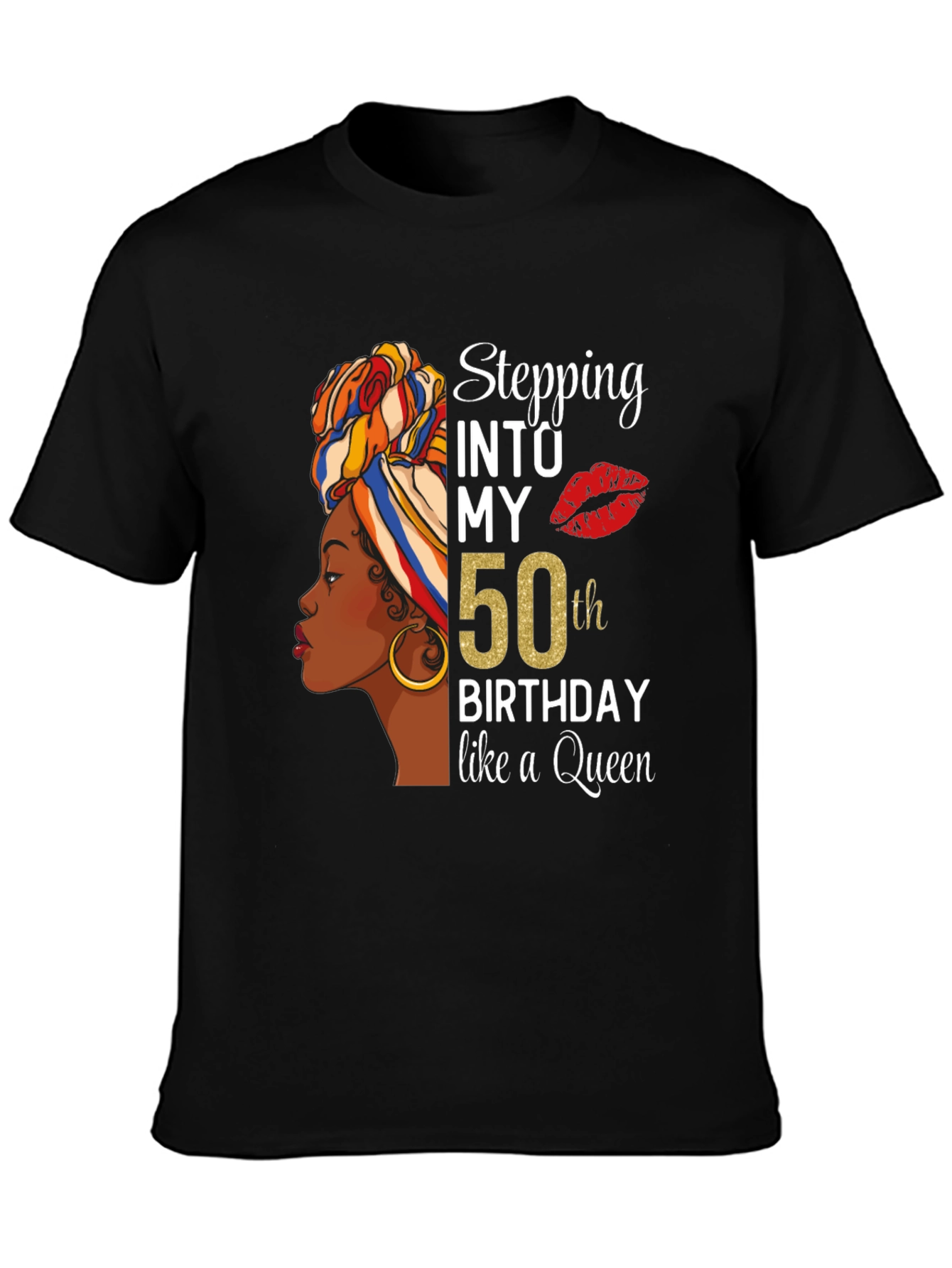 Stepping Into My 50th Birthday Queen T-Shirt
