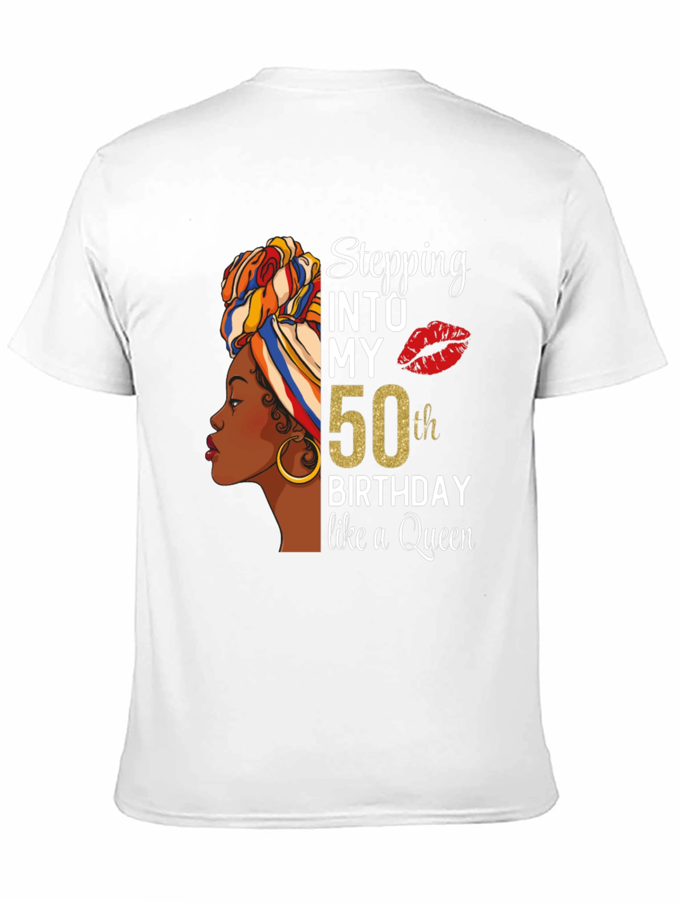 Stepping Into My 50th Birthday Queen T-Shirt
