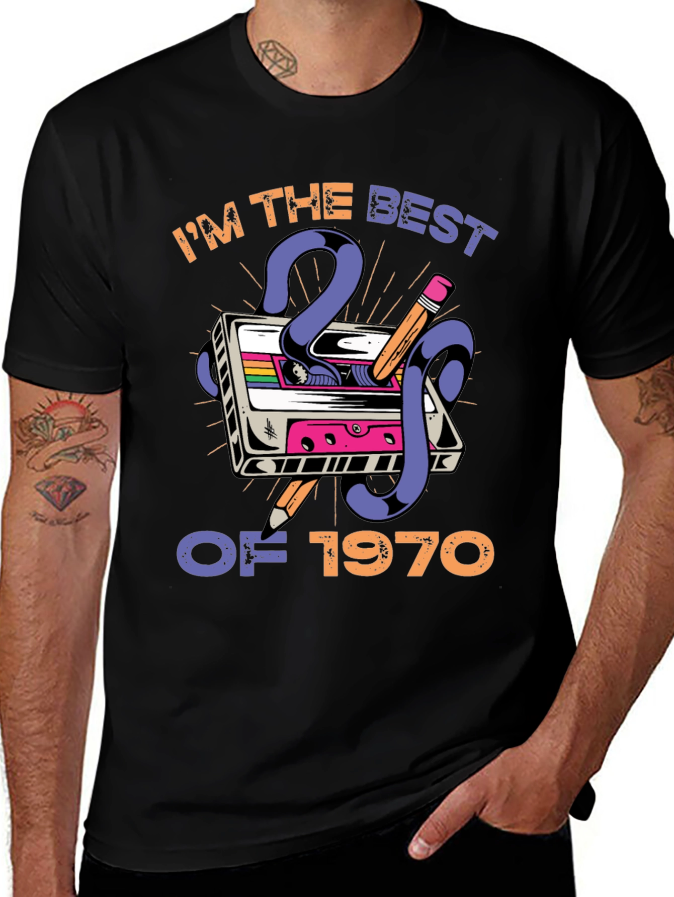 Retro Cassette Tape 1970 Birthday T-Shirt