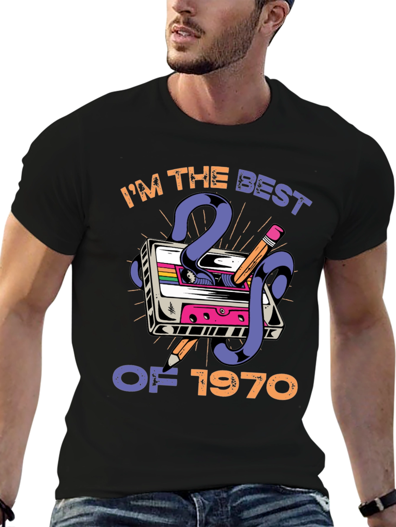 Retro Cassette Tape 1970 Birthday T-Shirt