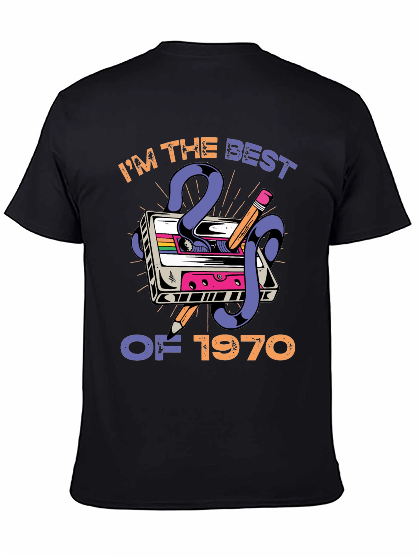 Retro Cassette Tape 1970 Birthday T-Shirt