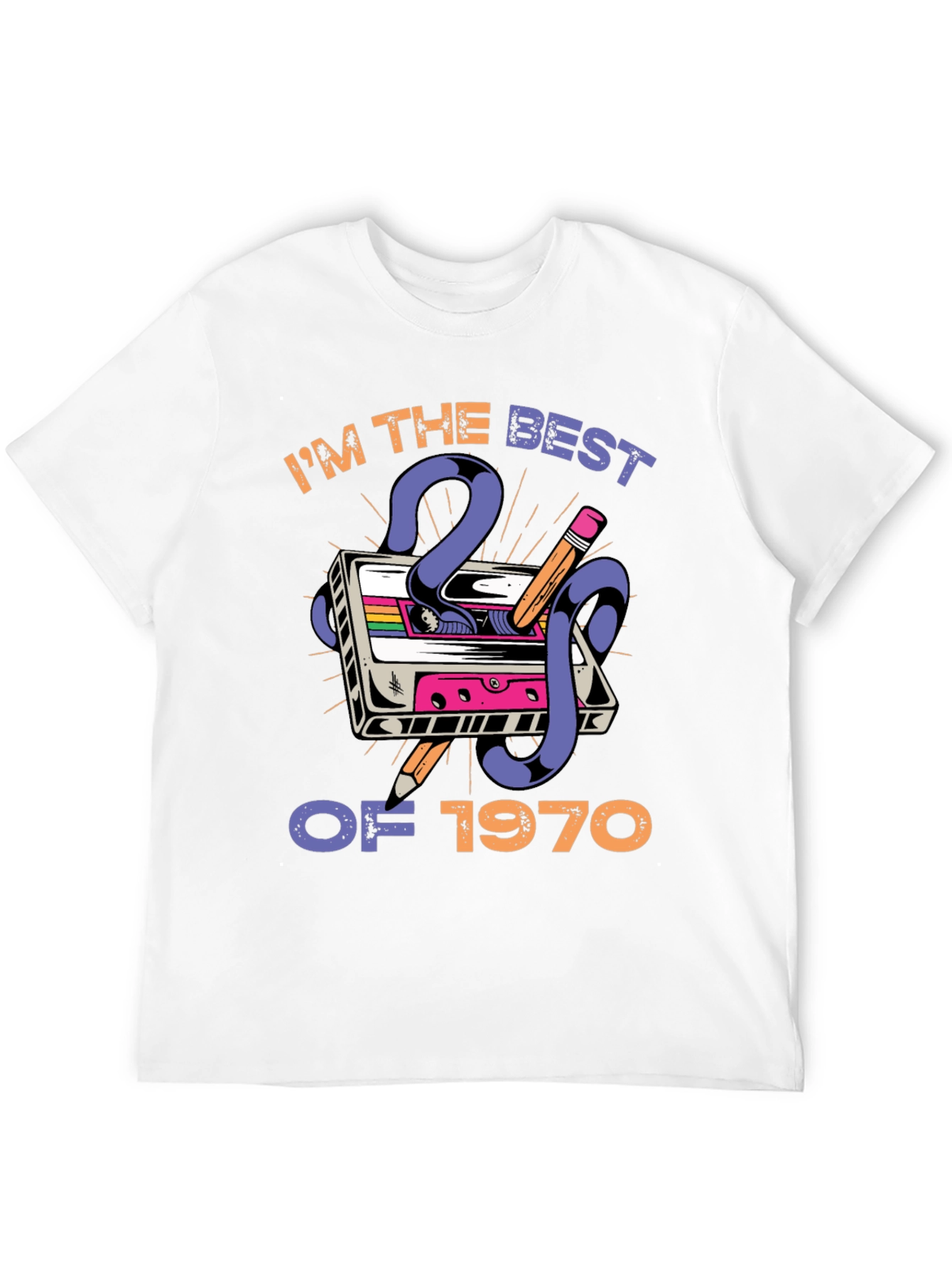 Retro Cassette Tape 1970 Birthday T-Shirt