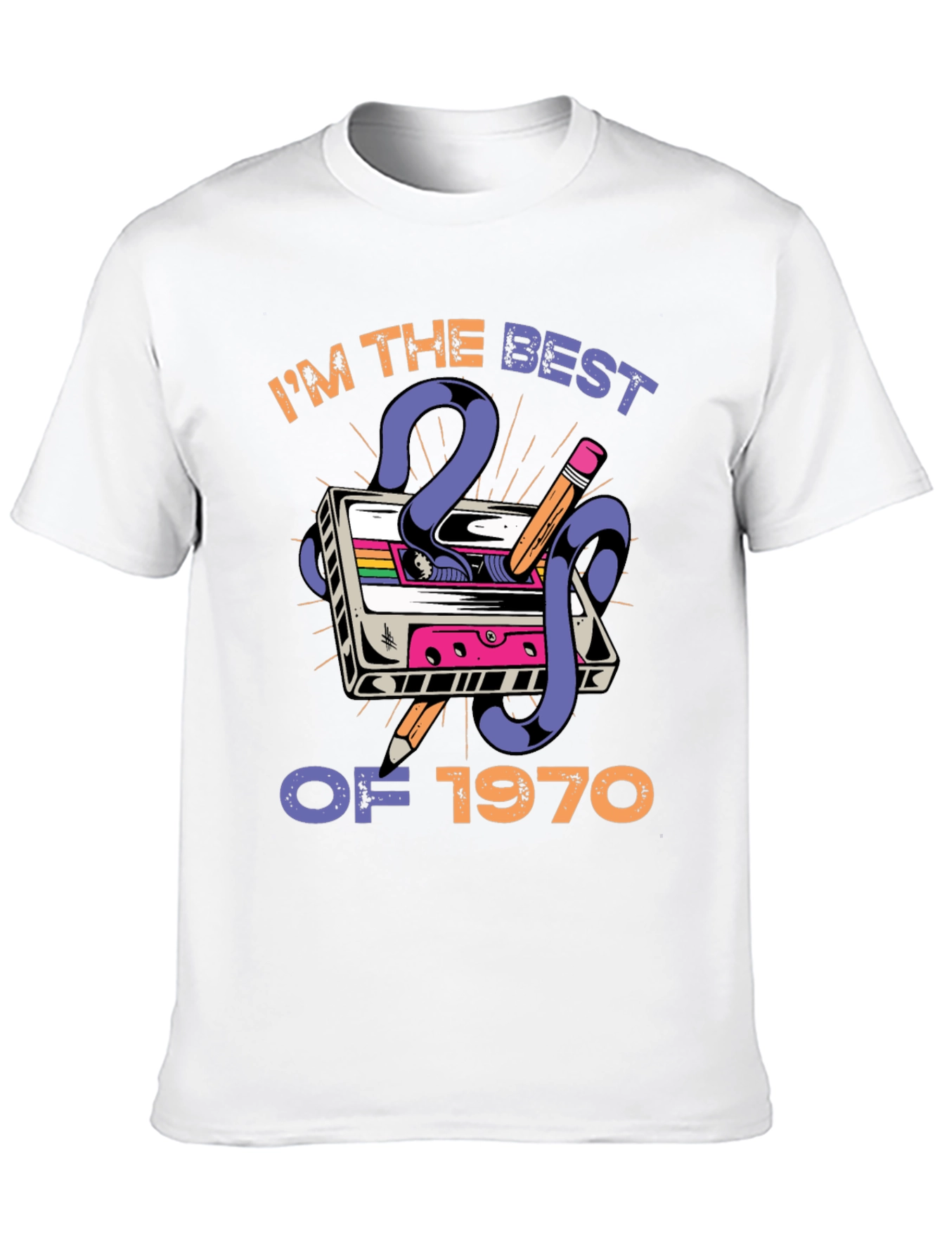 Retro Cassette Tape 1970 Birthday T-Shirt