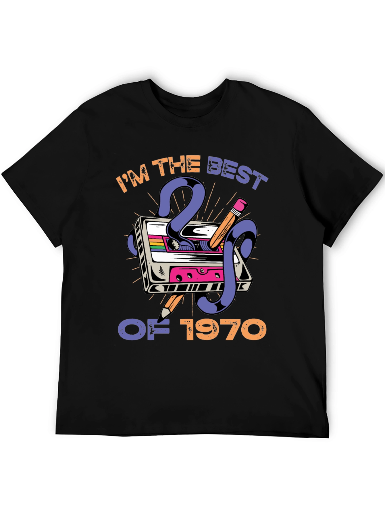 Retro Cassette Tape 1970 Birthday T-Shirt