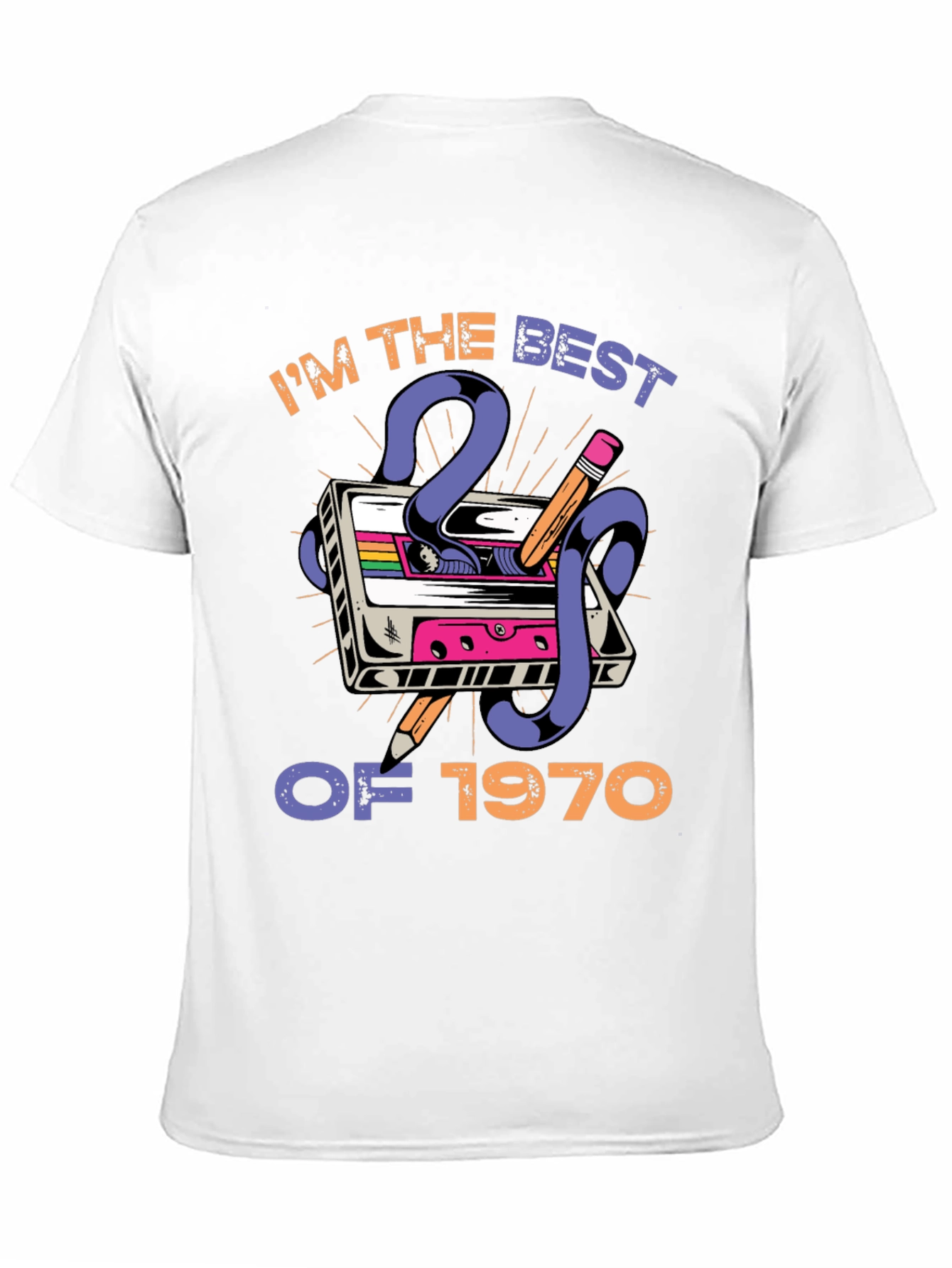 Retro Cassette Tape 1970 Birthday T-Shirt