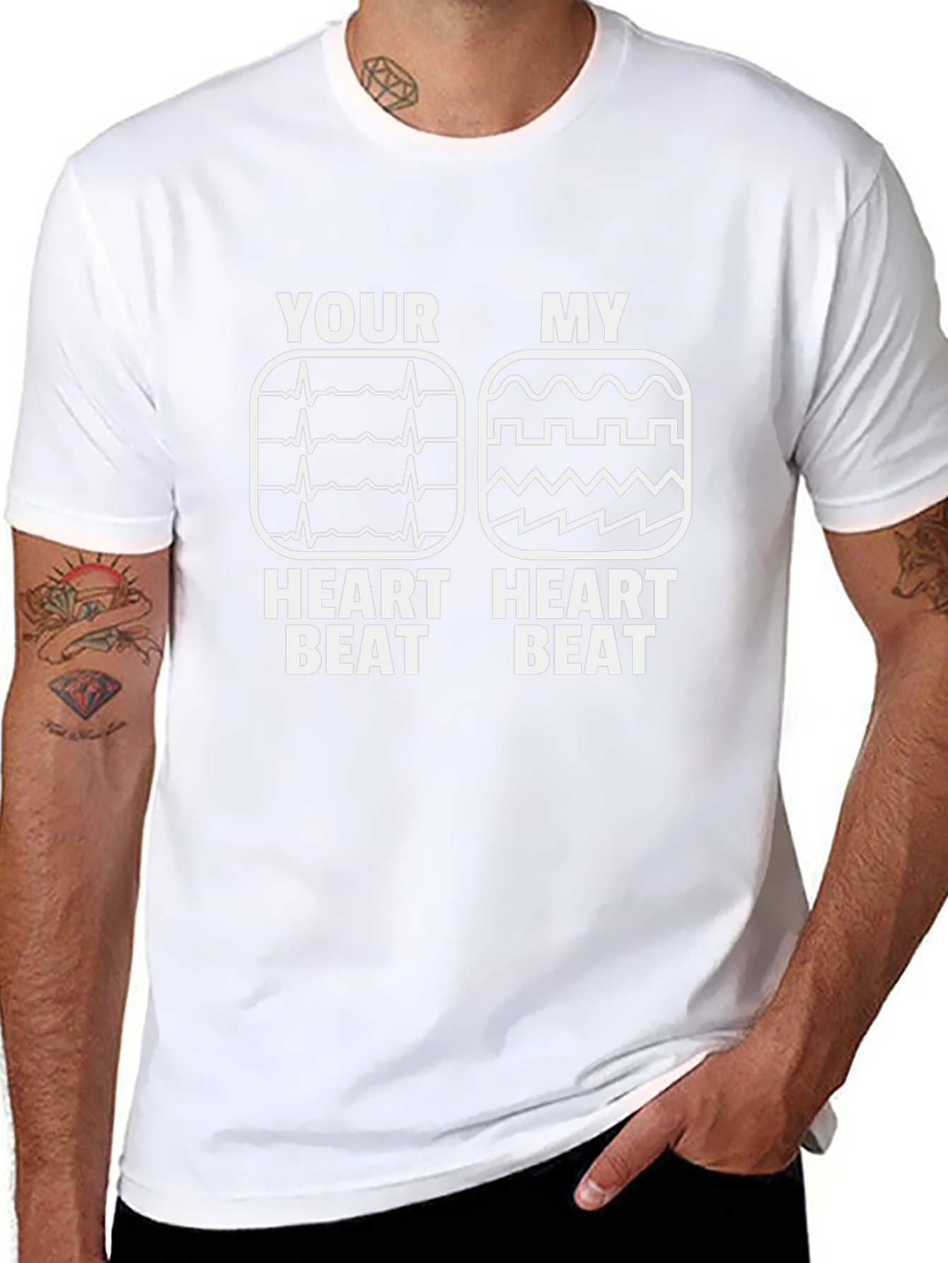 Your Heart Beat My Heart Beat Funny T-Shirt