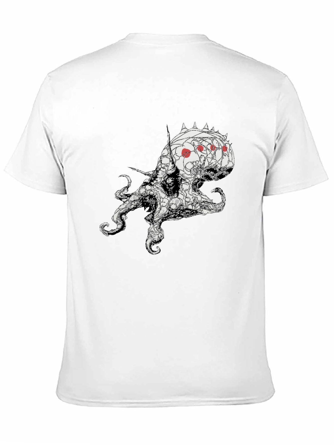 Octopus Graphic Tee - Black Cotton Blend T-Shirt