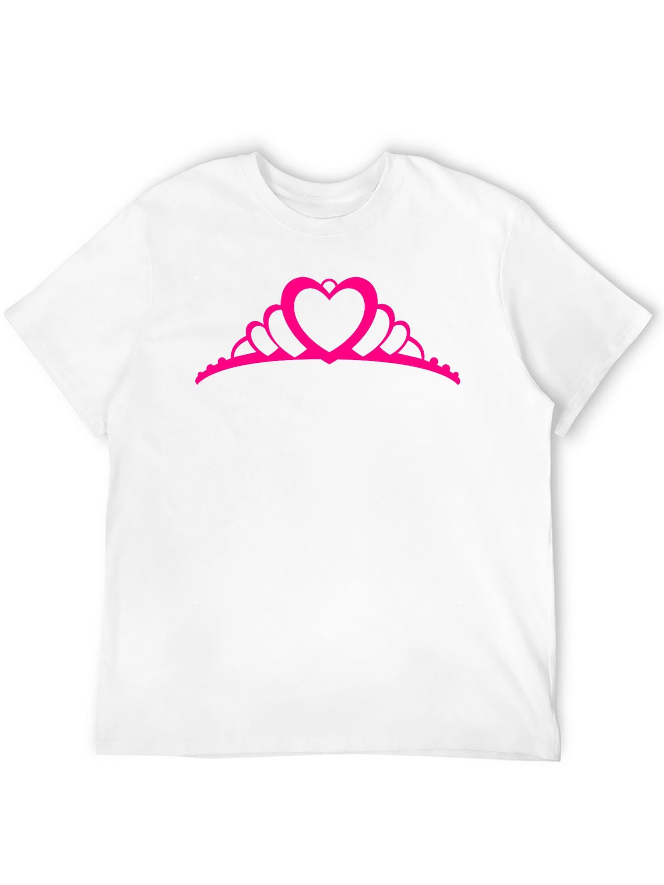 Princess Heart Crown T-Shirt - Black Cotton Tee
