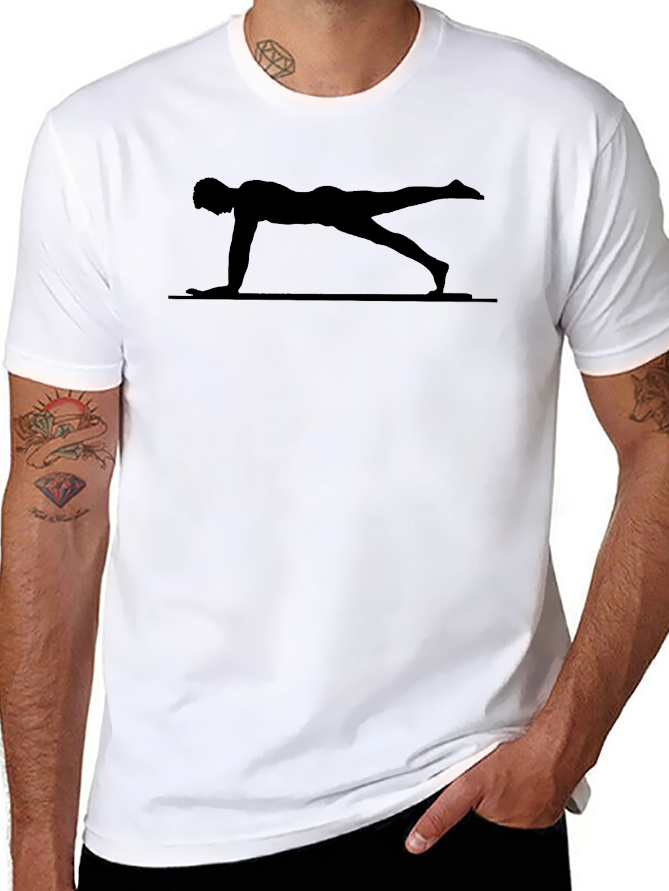 Yoga Plank Pose Graphic Tee