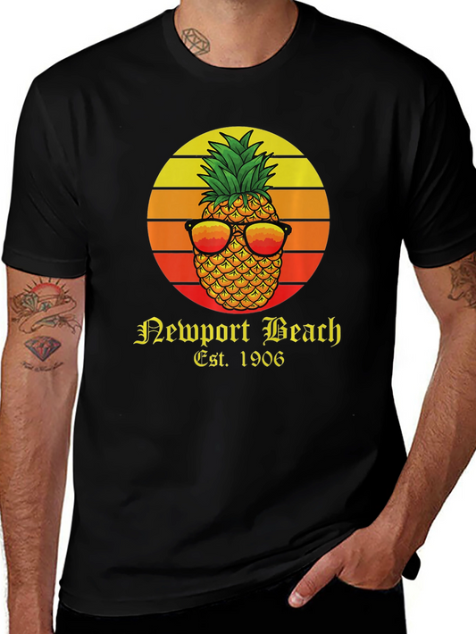 Newport Beach Pineapple Graphic T-Shirt
