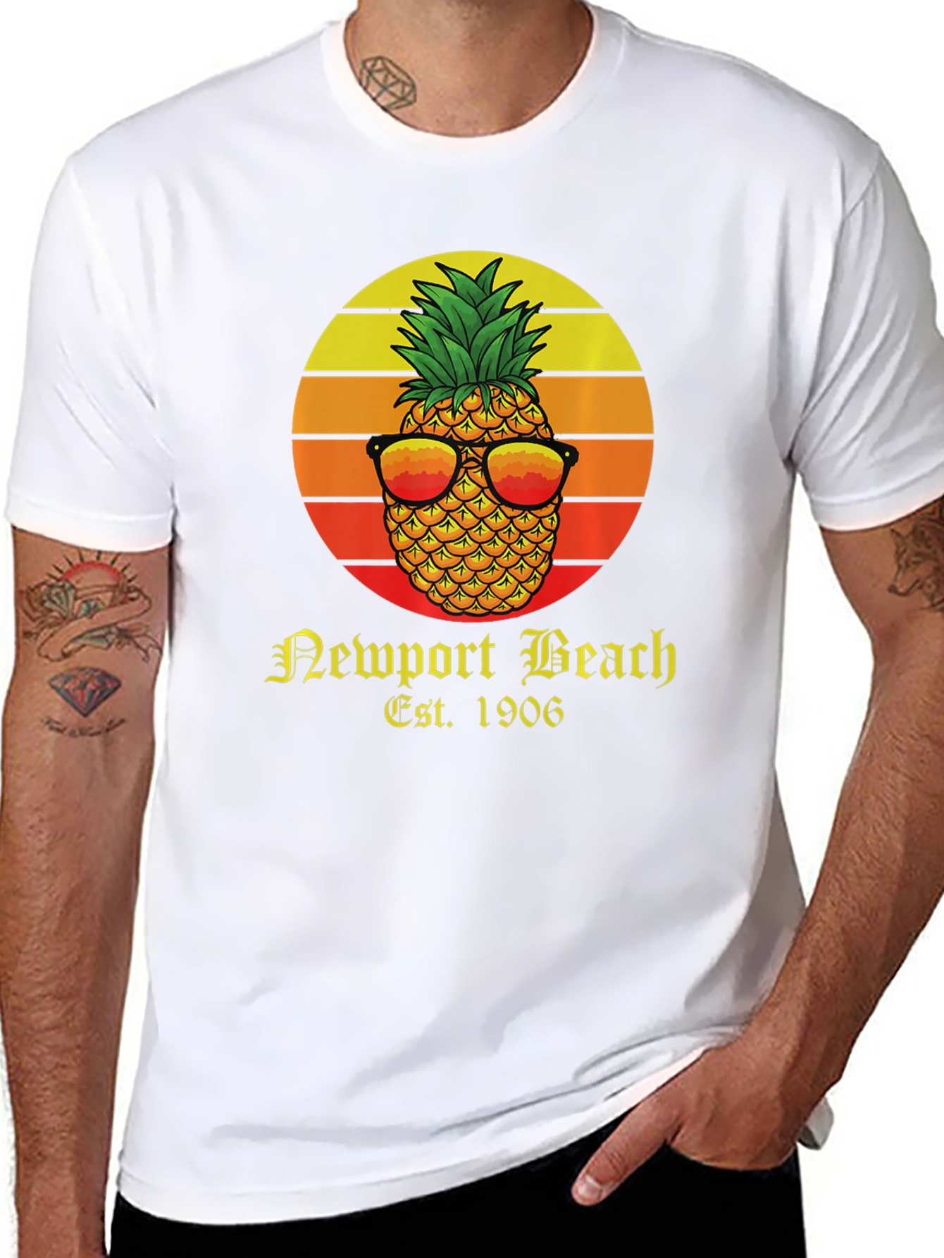 Newport Beach Pineapple Graphic T-Shirt