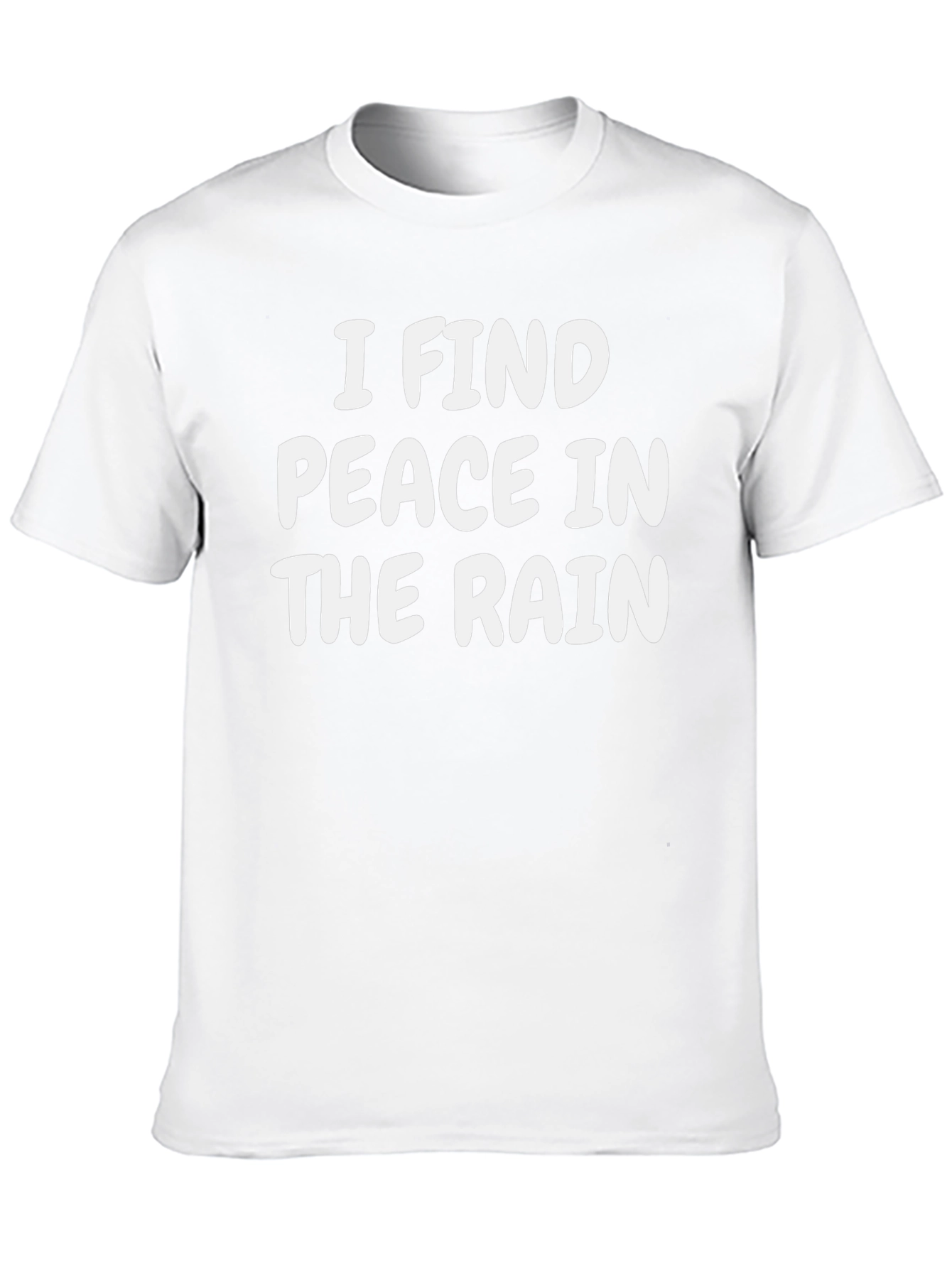 Peace in The Rain Black Cotton T-Shirt