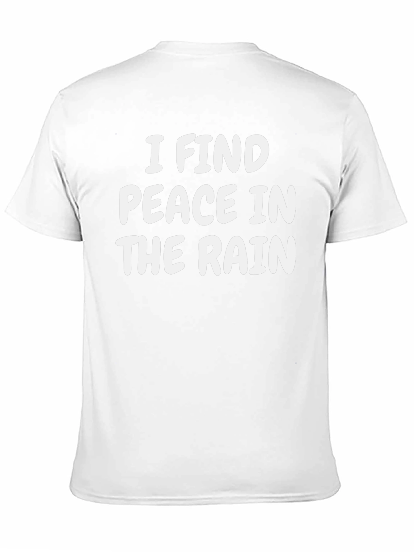 Peace in The Rain Black Cotton T-Shirt