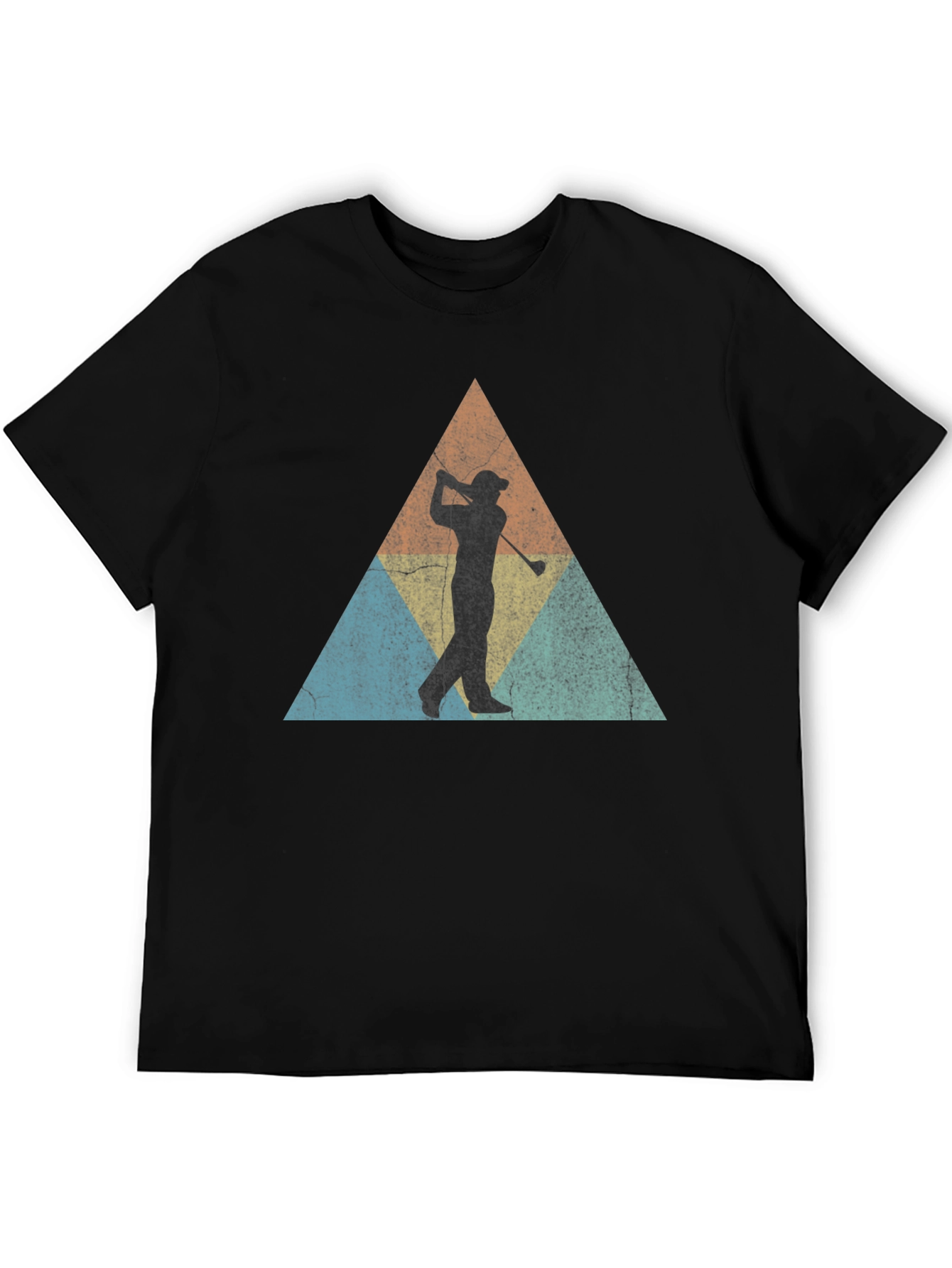 Retro Golfer Triangle Tee