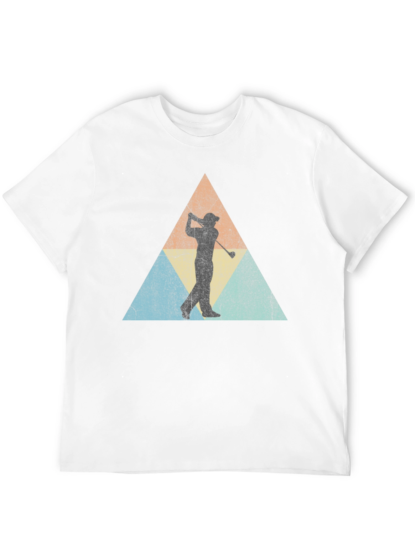 Retro Golfer Triangle Tee