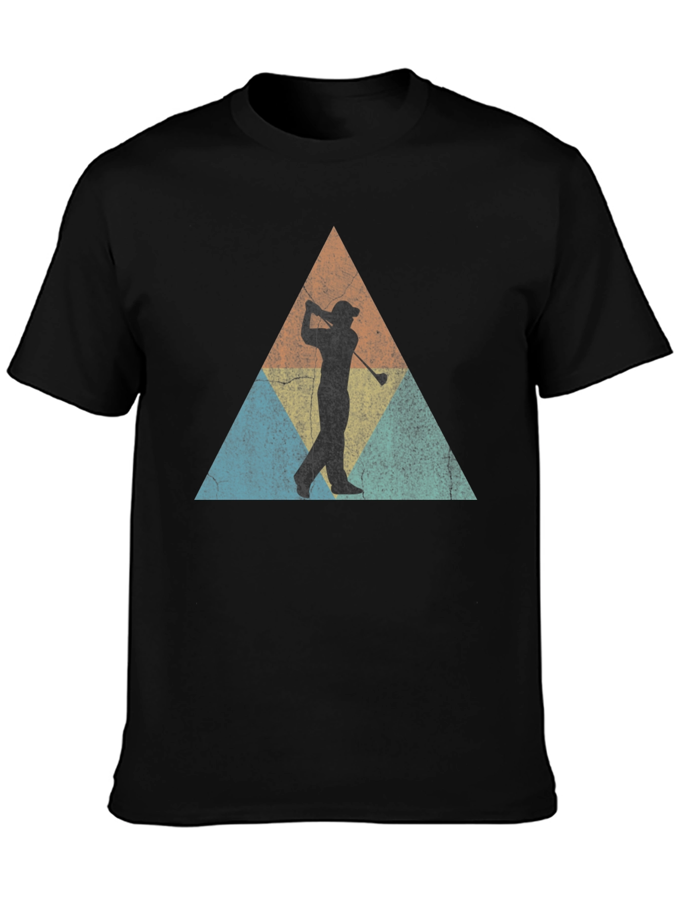 Retro Golfer Triangle Tee