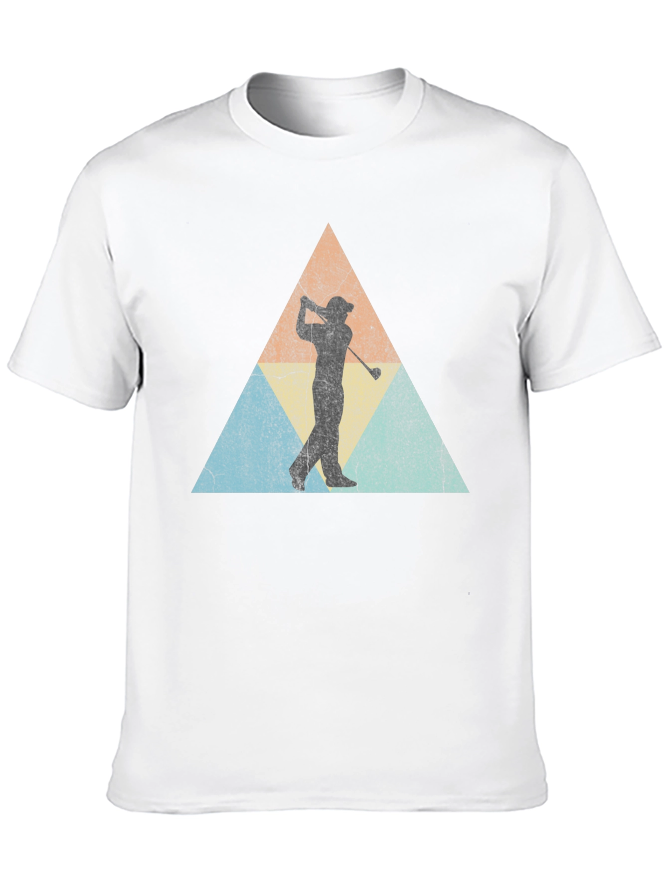 Retro Golfer Triangle Tee
