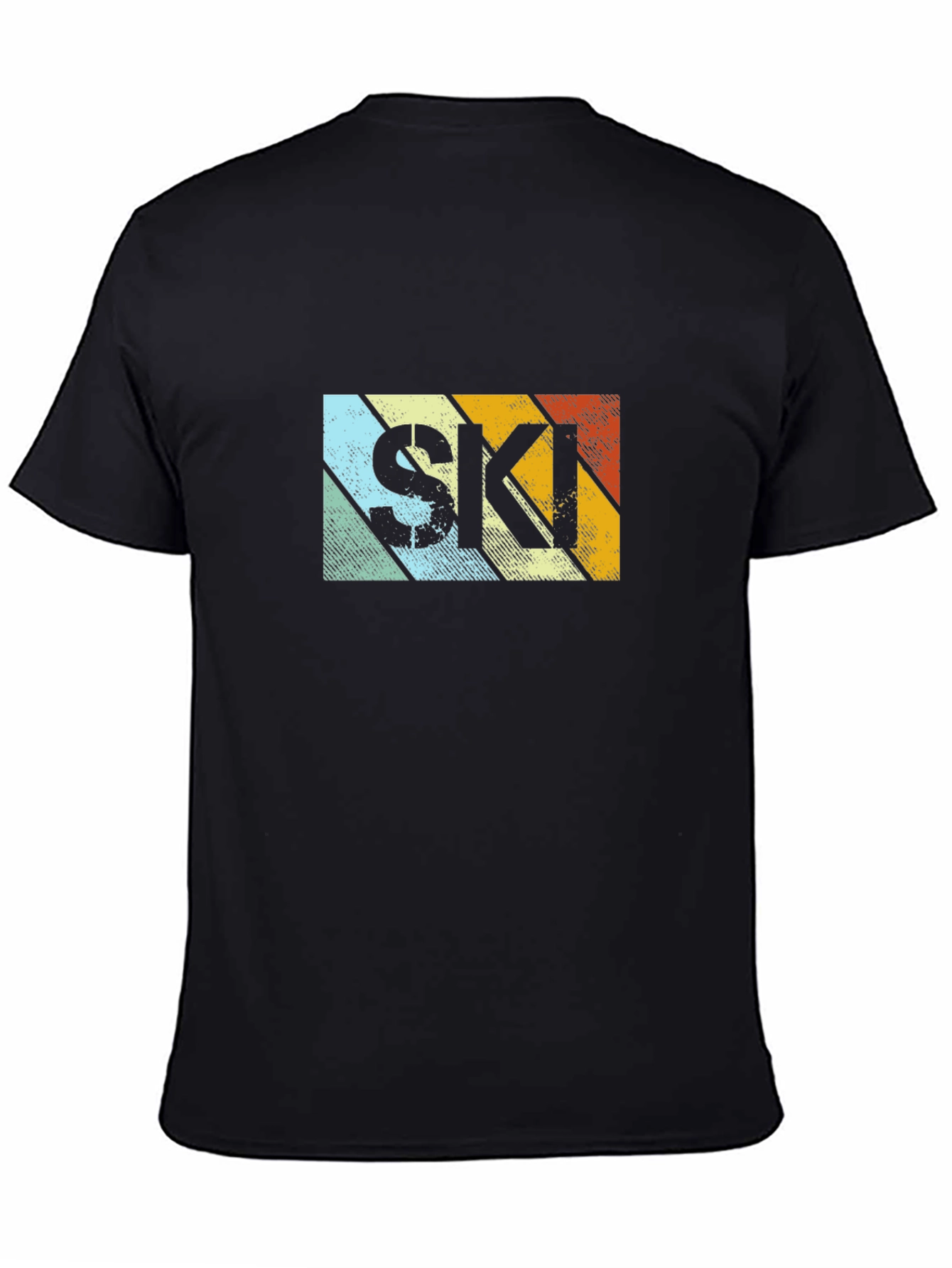Retro Style SKI Graphic T-Shirt - Black