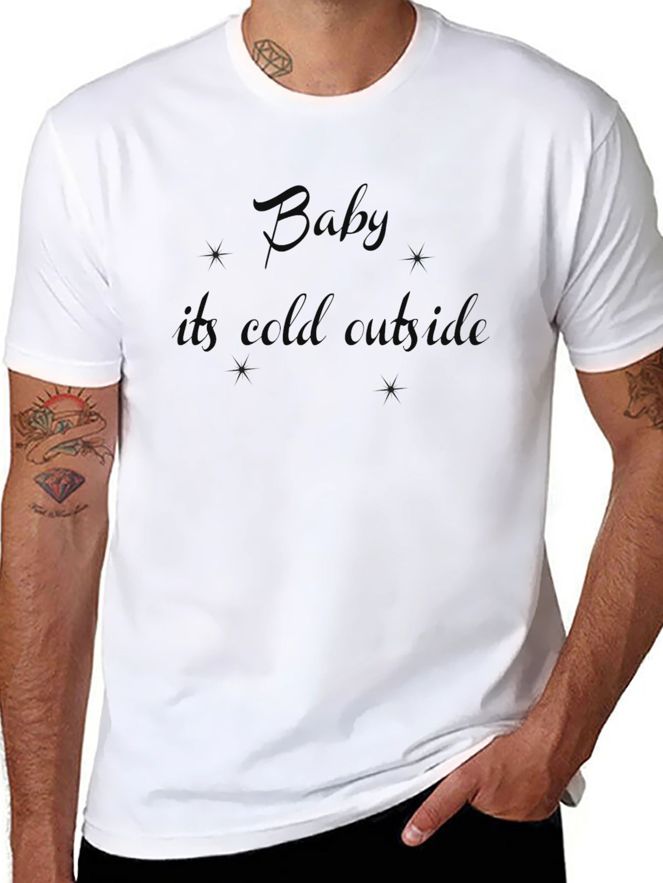 Baby Its Cold Outside Black T-Shirt