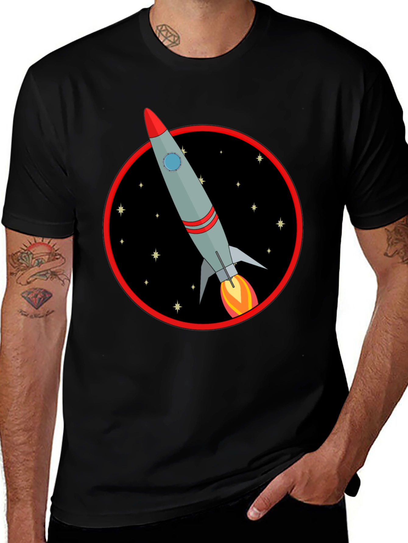 Retro Rocket T-Shirt - Blast Off in Style!