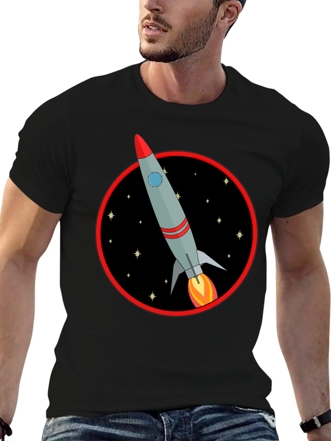 Retro Rocket T-Shirt - Blast Off in Style!