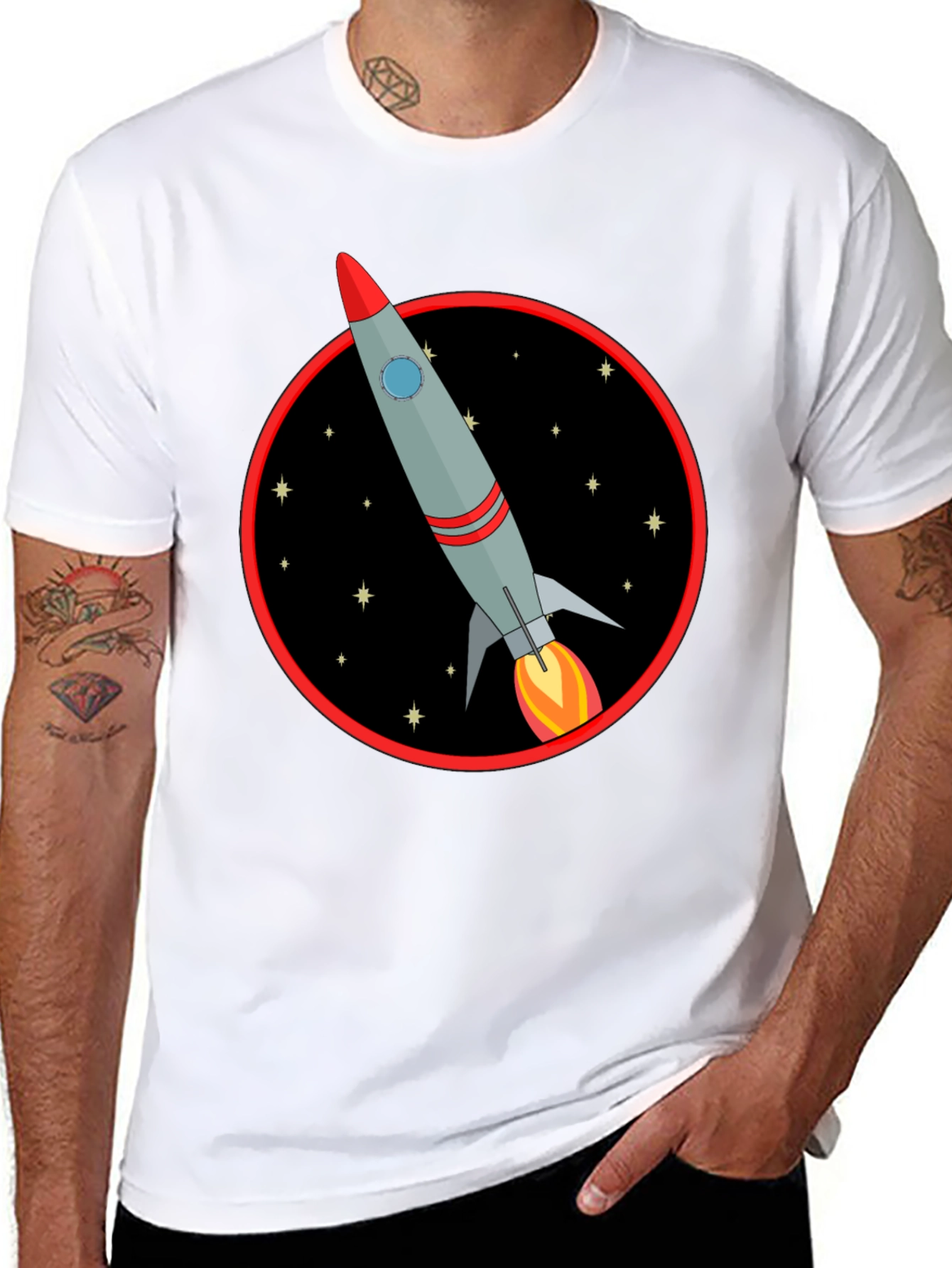 Retro Rocket T-Shirt - Blast Off in Style!