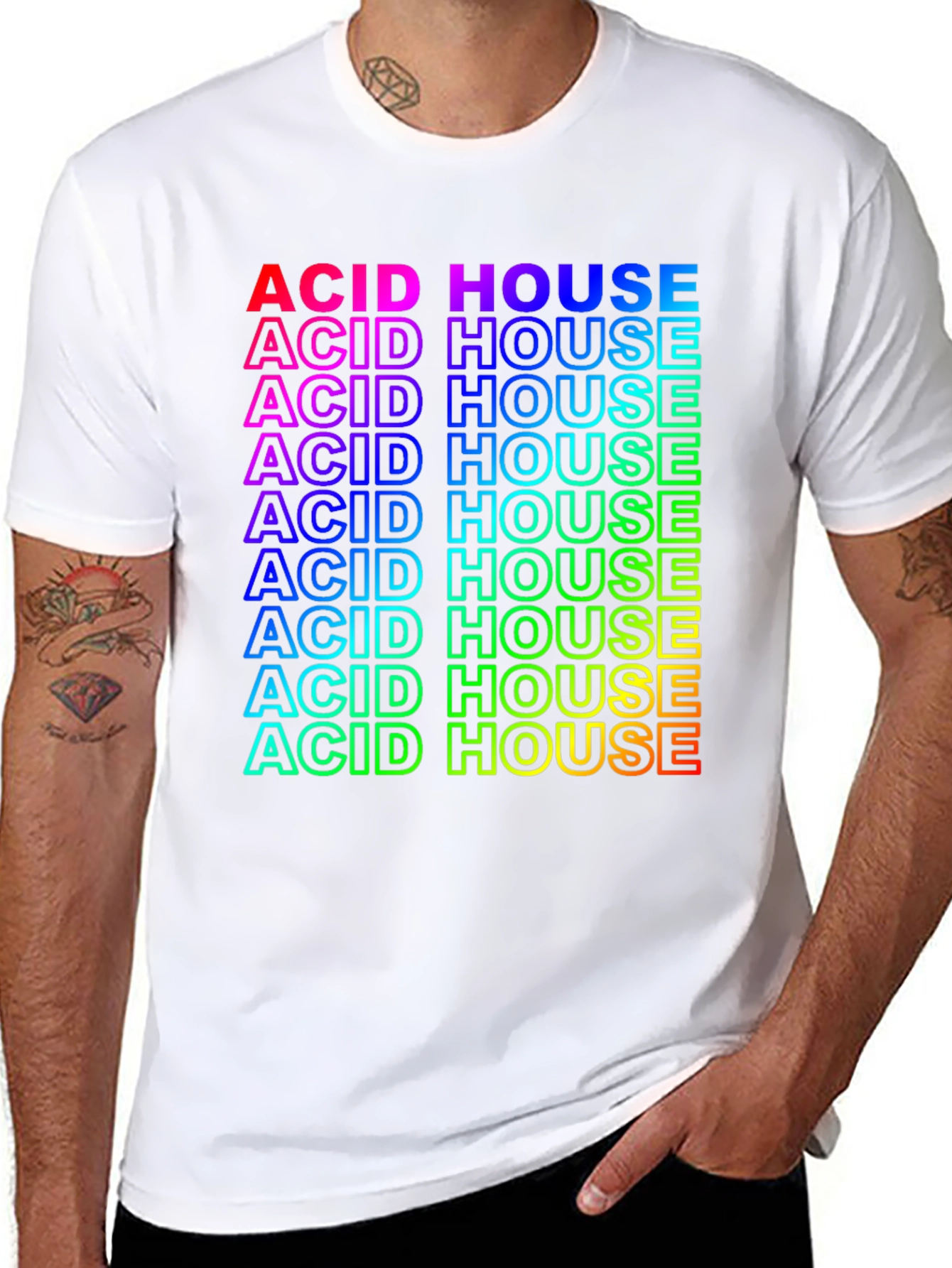 Rainbow Acid House Graphic Tee