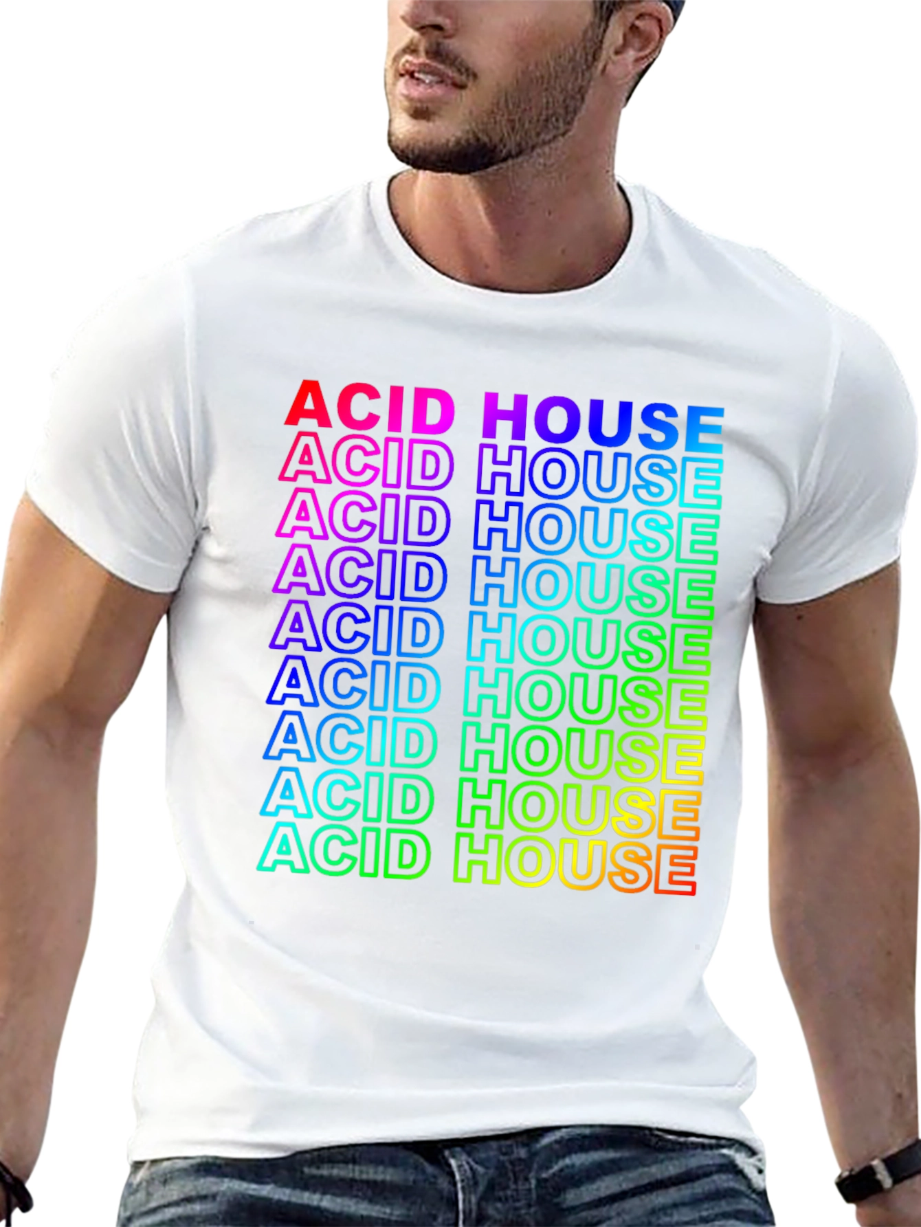Rainbow Acid House Graphic Tee