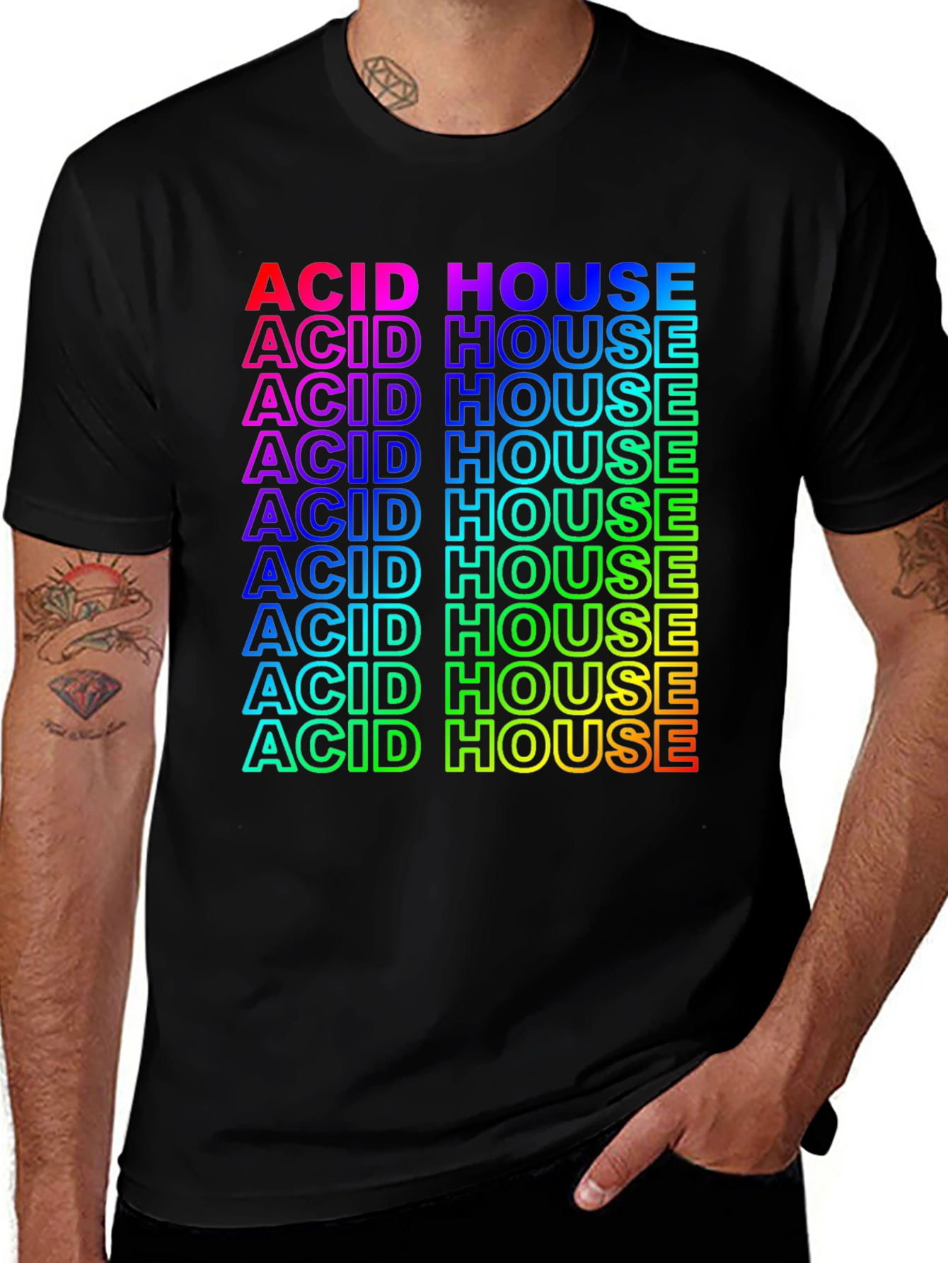 Rainbow Acid House Graphic Tee