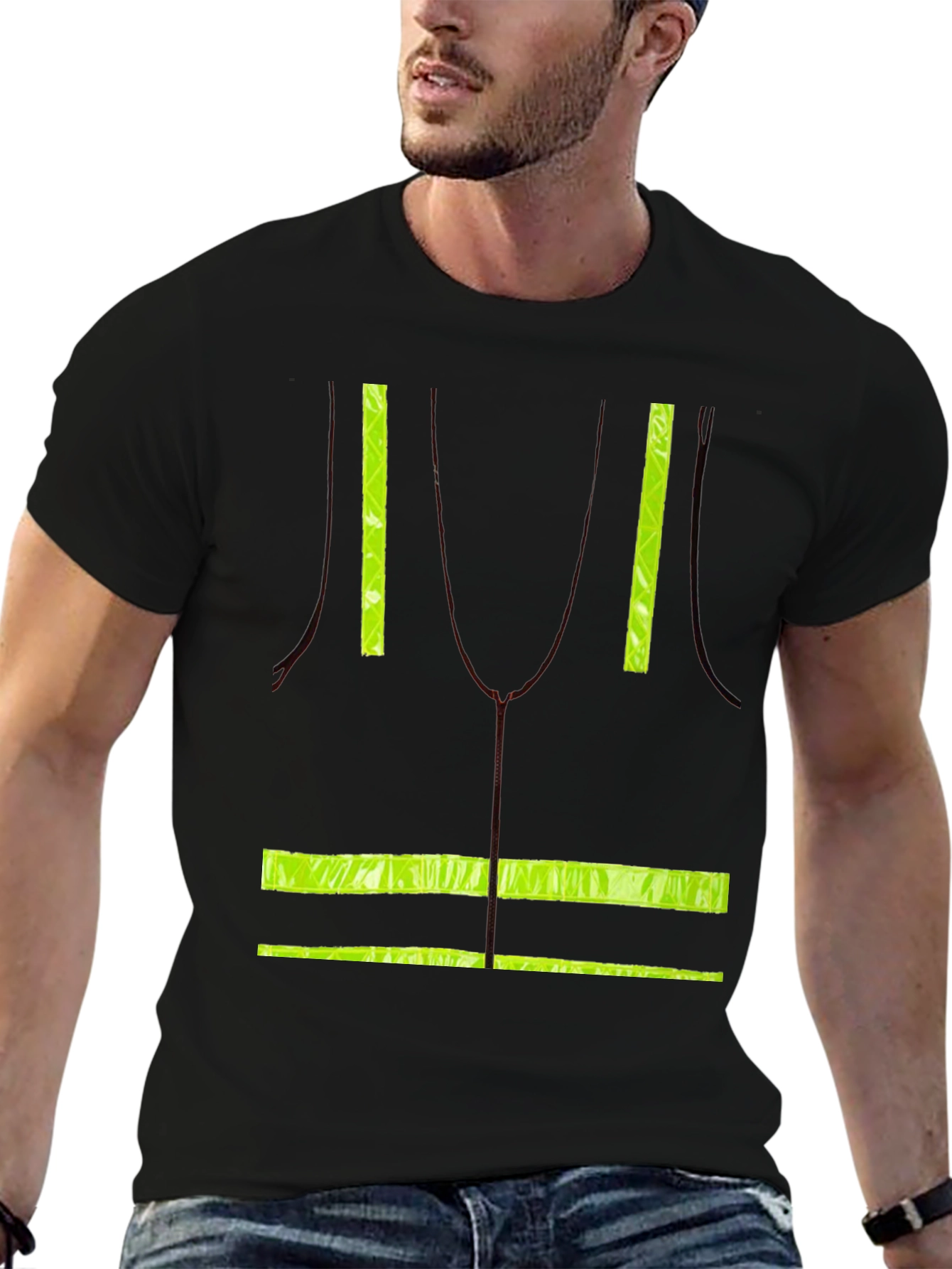 Safety Vest Print T-Shirt