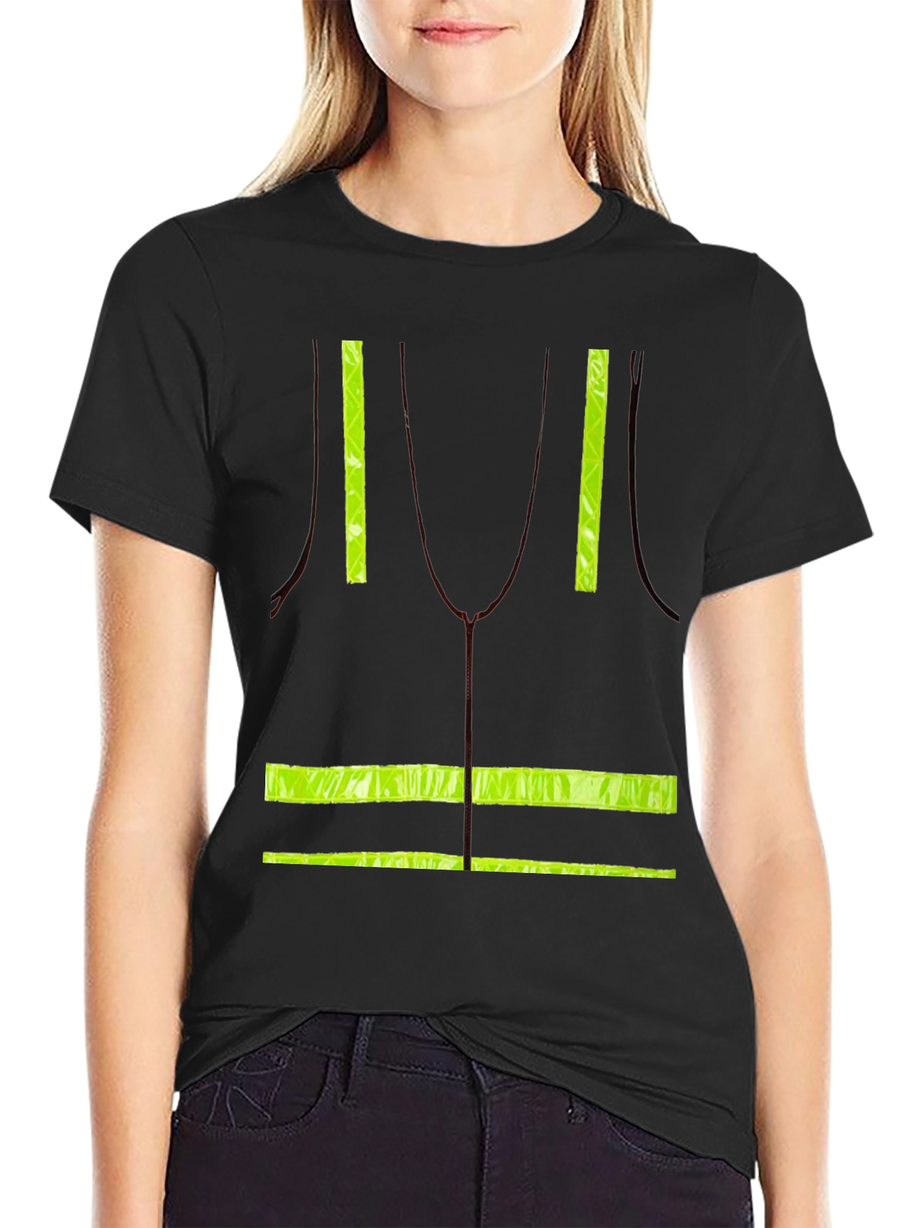 Safety Vest Print T-Shirt