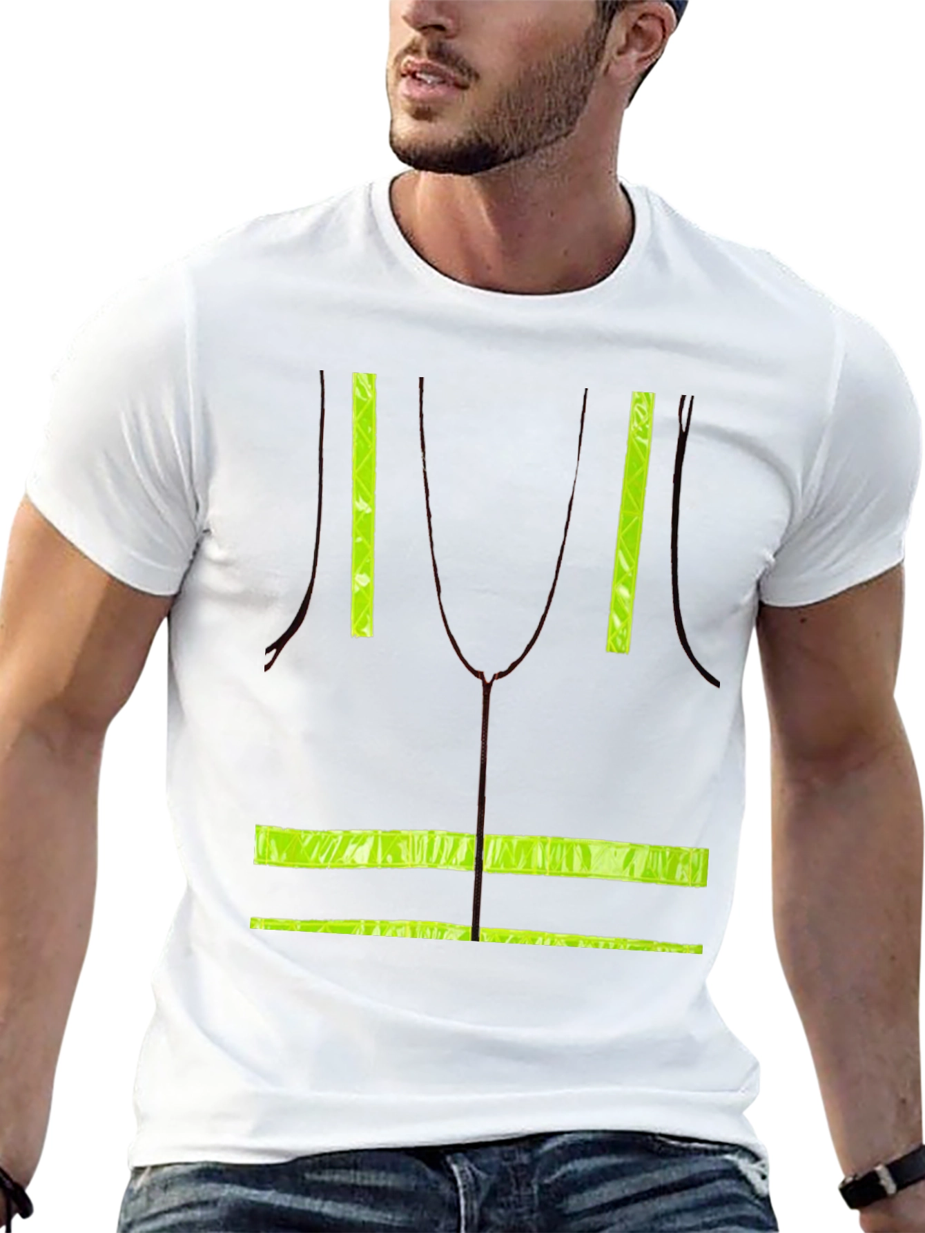 Safety Vest Print T-Shirt