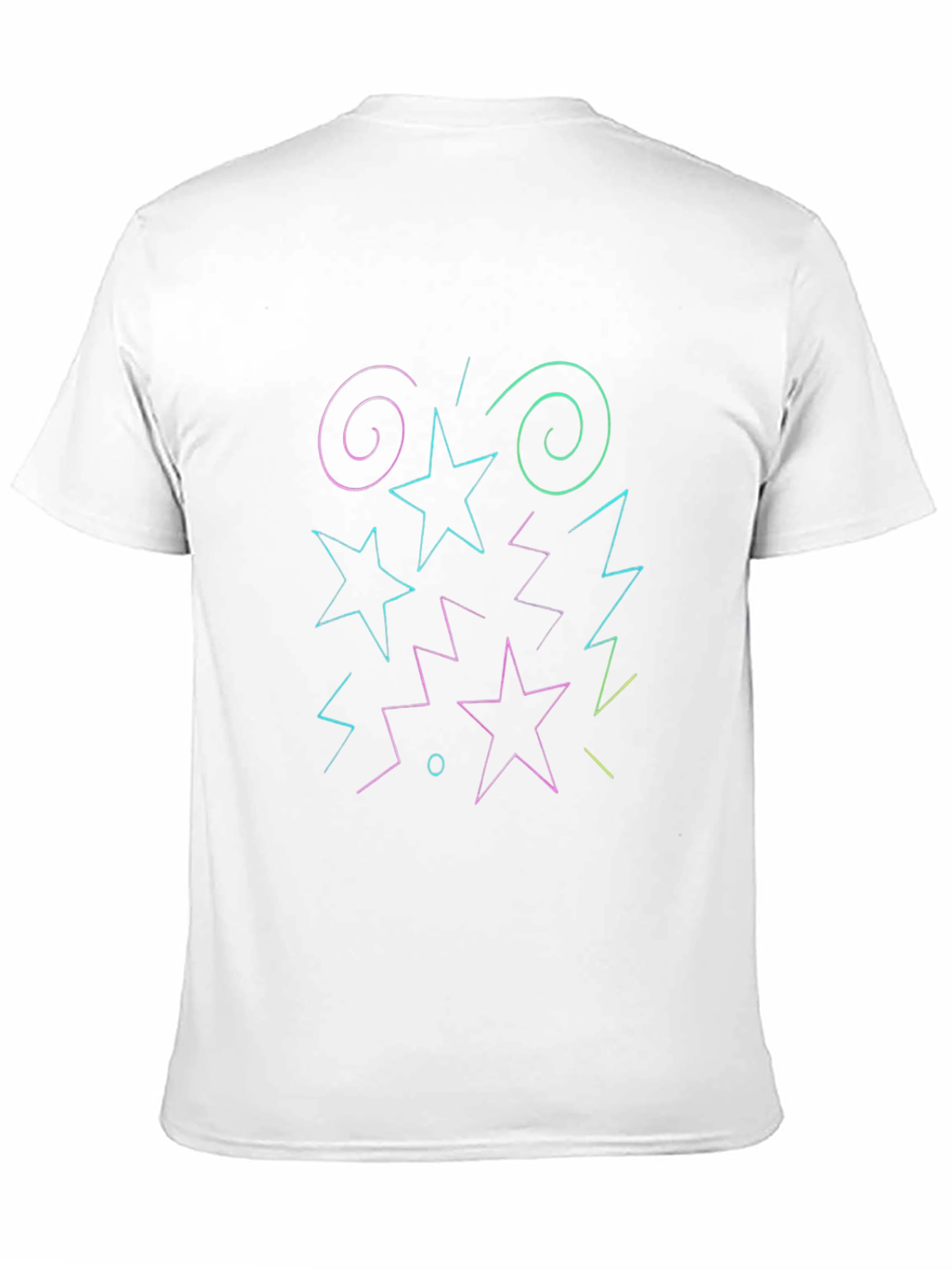 Neon Geometric Star T-Shirt - Unique Design