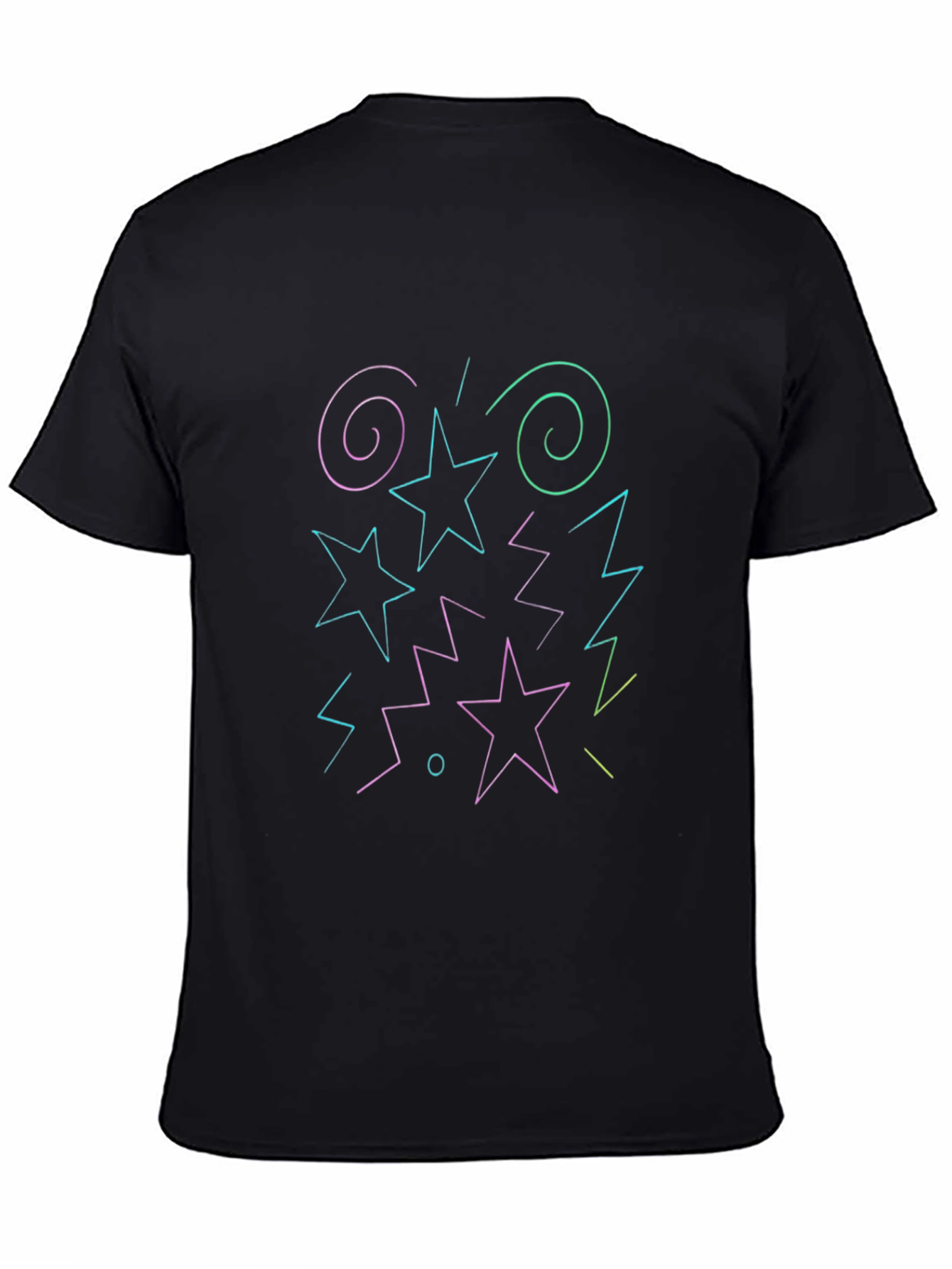 Neon Geometric Star T-Shirt - Unique Design