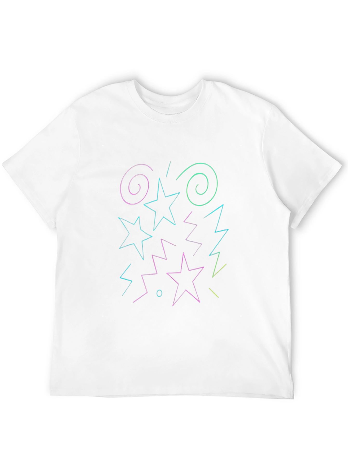 Neon Geometric Star T-Shirt - Unique Design
