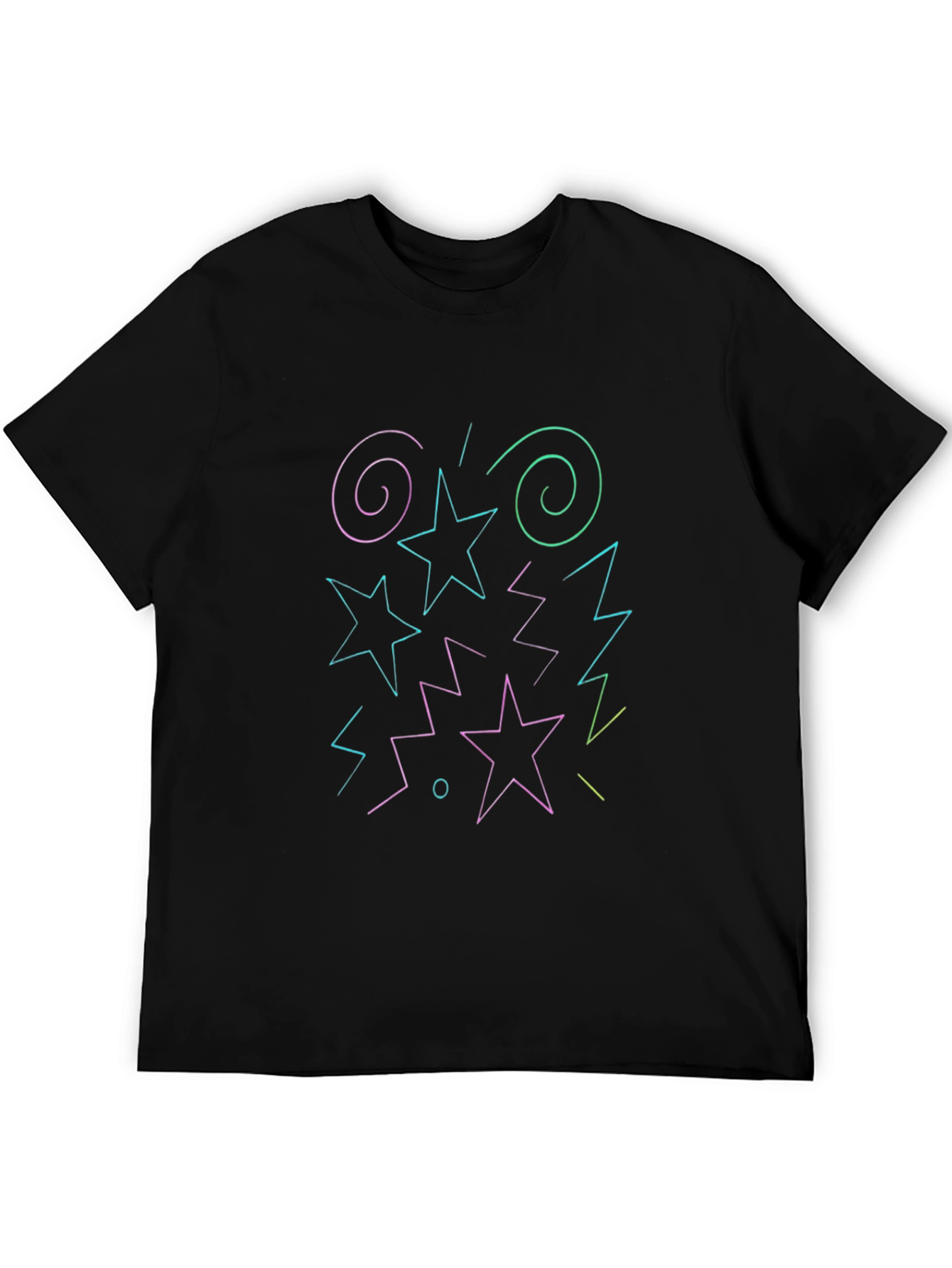Neon Geometric Star T-Shirt - Unique Design