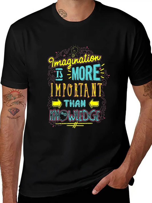 (Gift)Imagination Is More Important Than Knowledge Unisex Casual T-Shirt – Clean Design For Daily Comfort