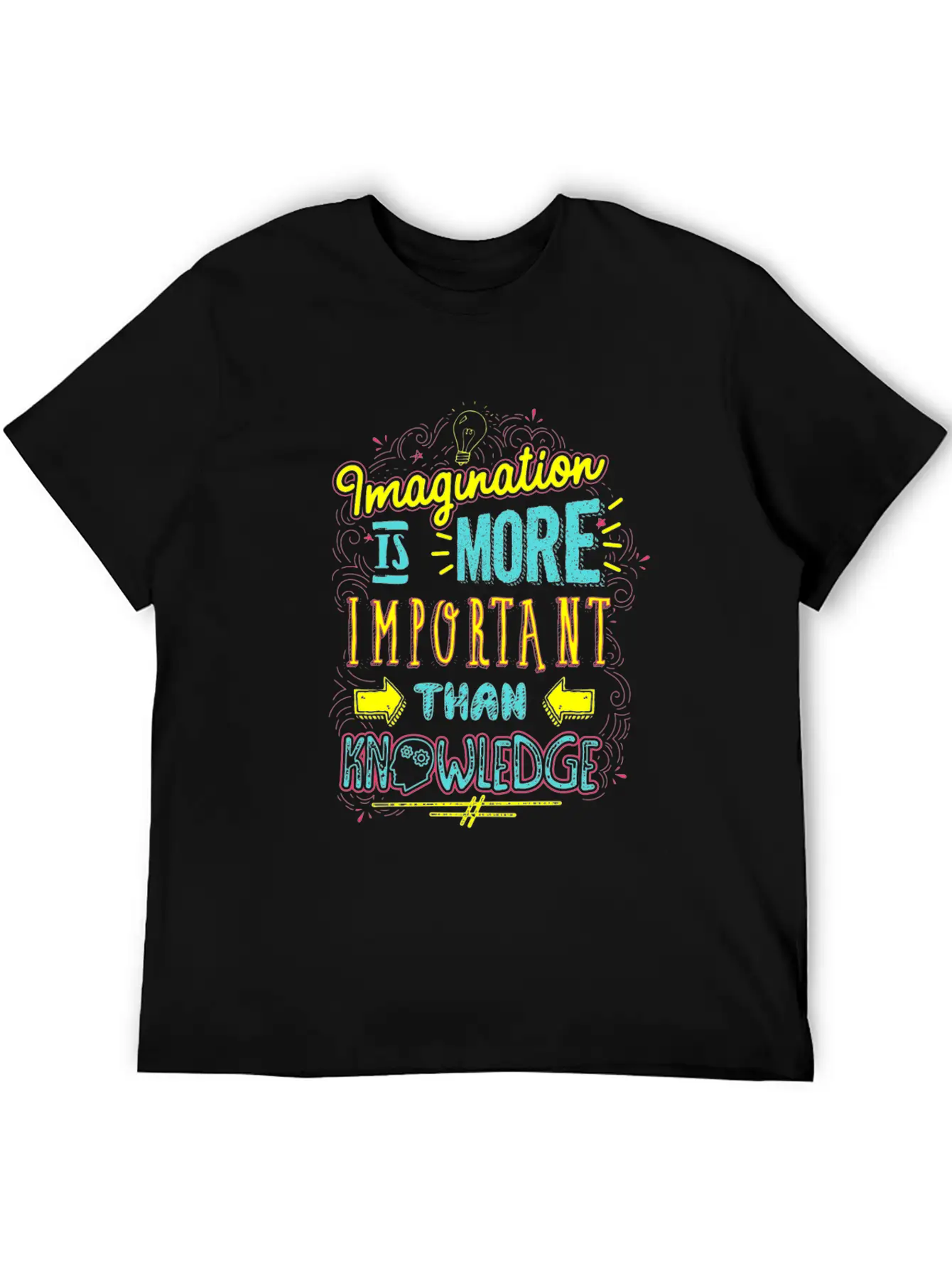 (Gift)Imagination Is More Important Than Knowledge Unisex Casual T-Shirt – Clean Design For Daily Comfort