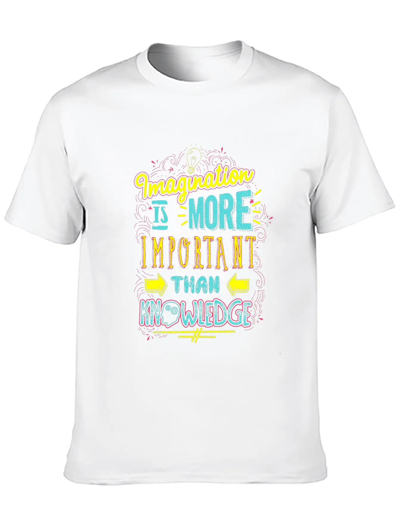 (Gift)Imagination Is More Important Than Knowledge Unisex Casual T-Shirt – Clean Design For Daily Comfort