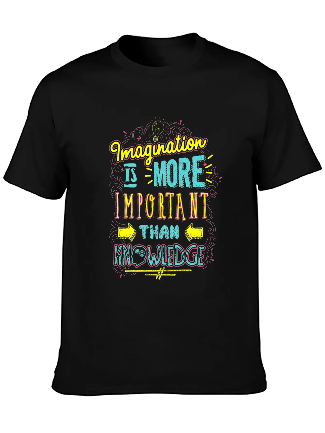 (Gift)Imagination Is More Important Than Knowledge Unisex Casual T-Shirt – Clean Design For Daily Comfort