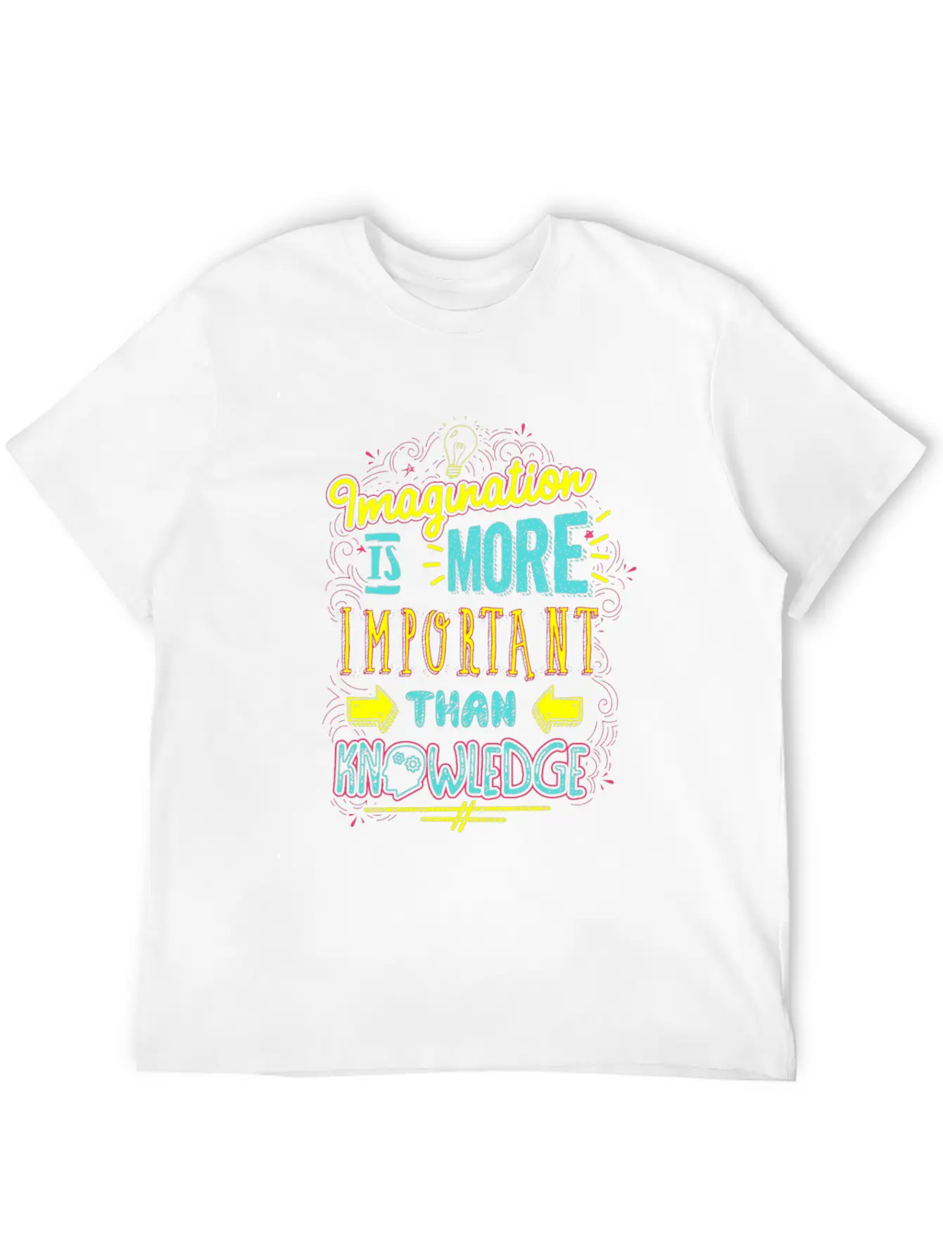 (Gift)Imagination Is More Important Than Knowledge Unisex Casual T-Shirt – Clean Design For Daily Comfort