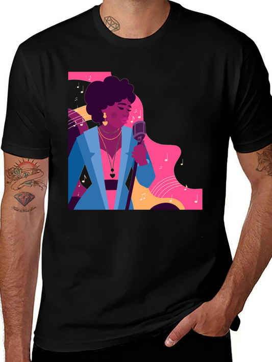 Vintage Singer Graphic T-Shirt - Retro Music Tee