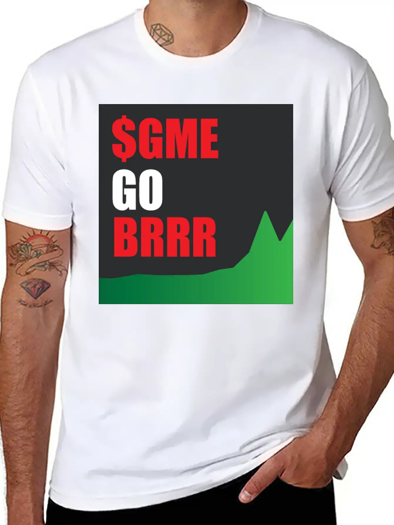$GME Go BRR Charcoal Basic Graphic T-Shirt – Daily Comfort In Soft Cotton